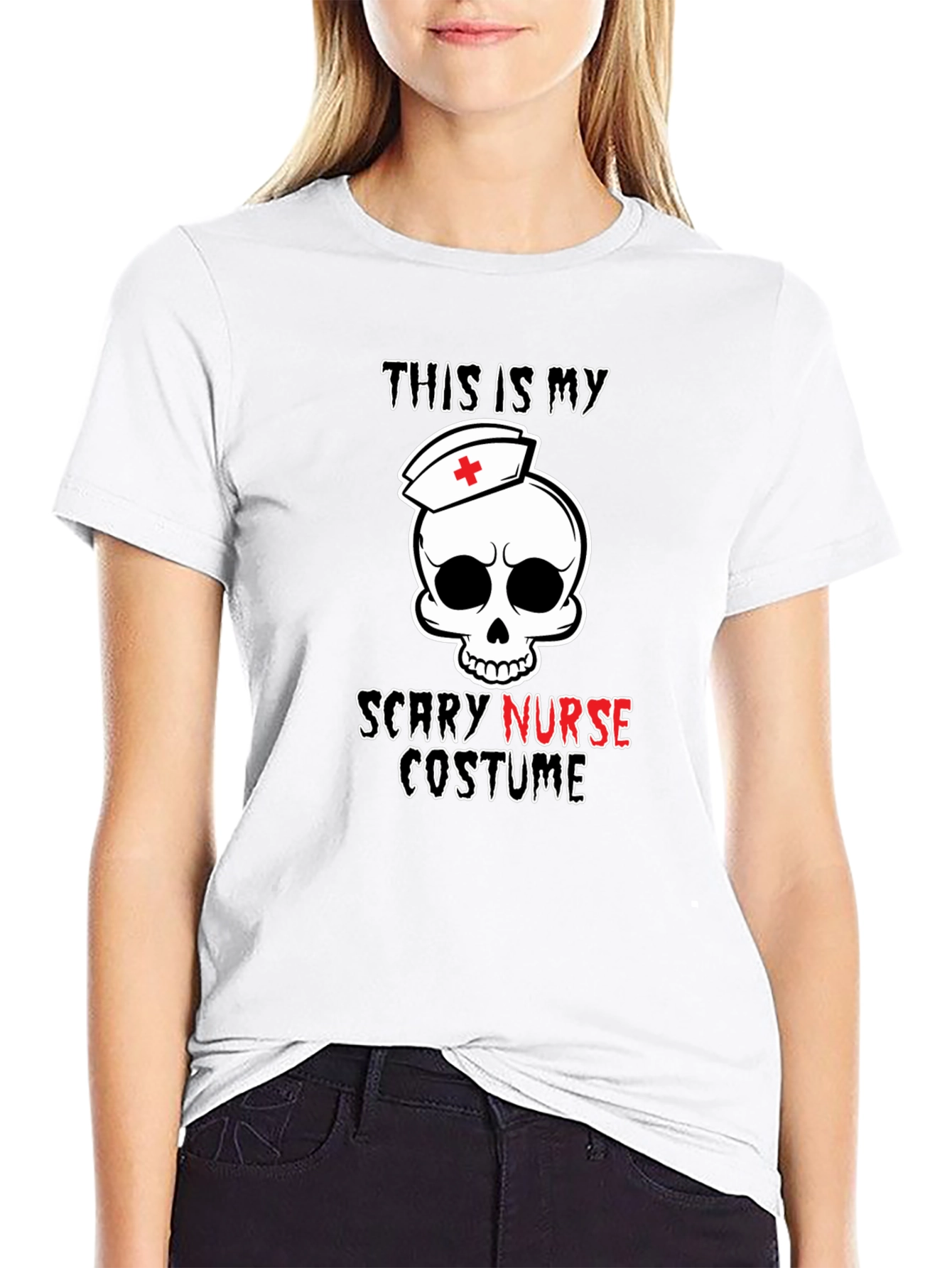 Scary Nurse Costume T-Shirt - Halloween Tee