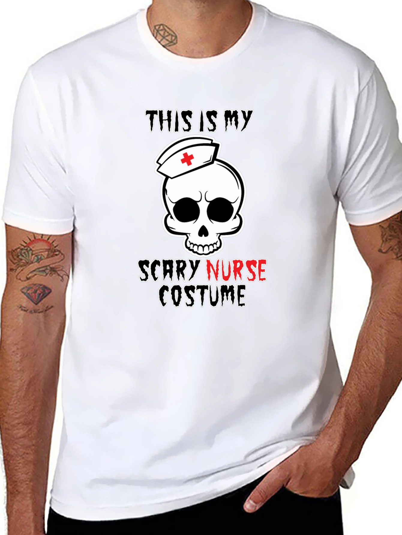 Scary Nurse Costume T-Shirt - Halloween Tee