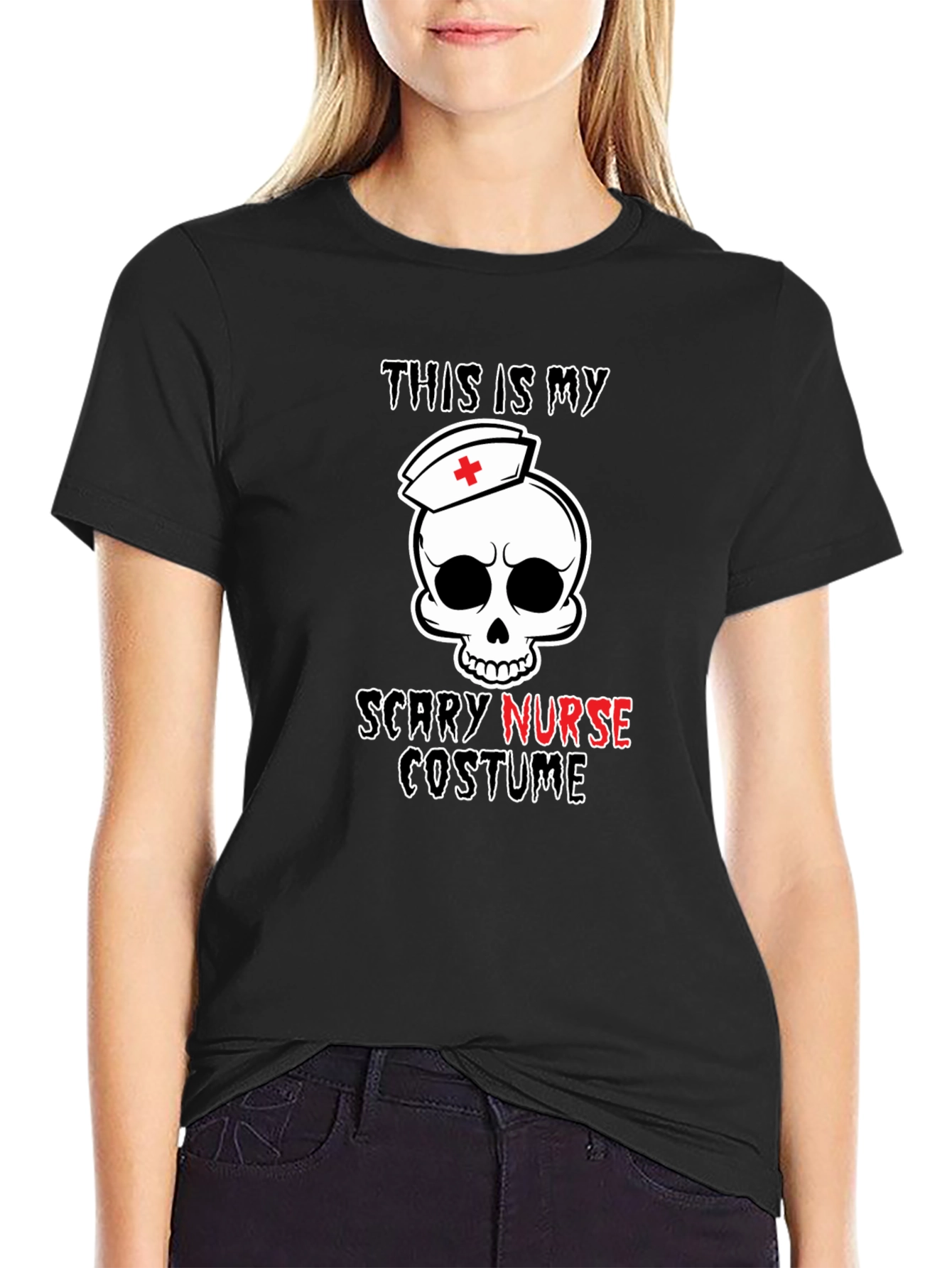 Scary Nurse Costume T-Shirt - Halloween Tee