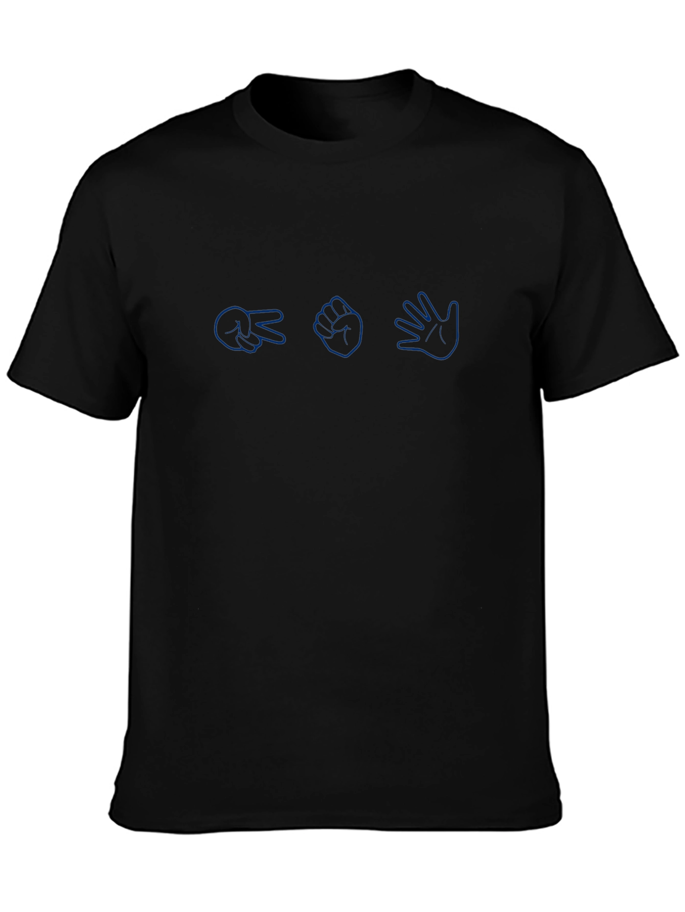 Rock Paper Scissors Black T-Shirt