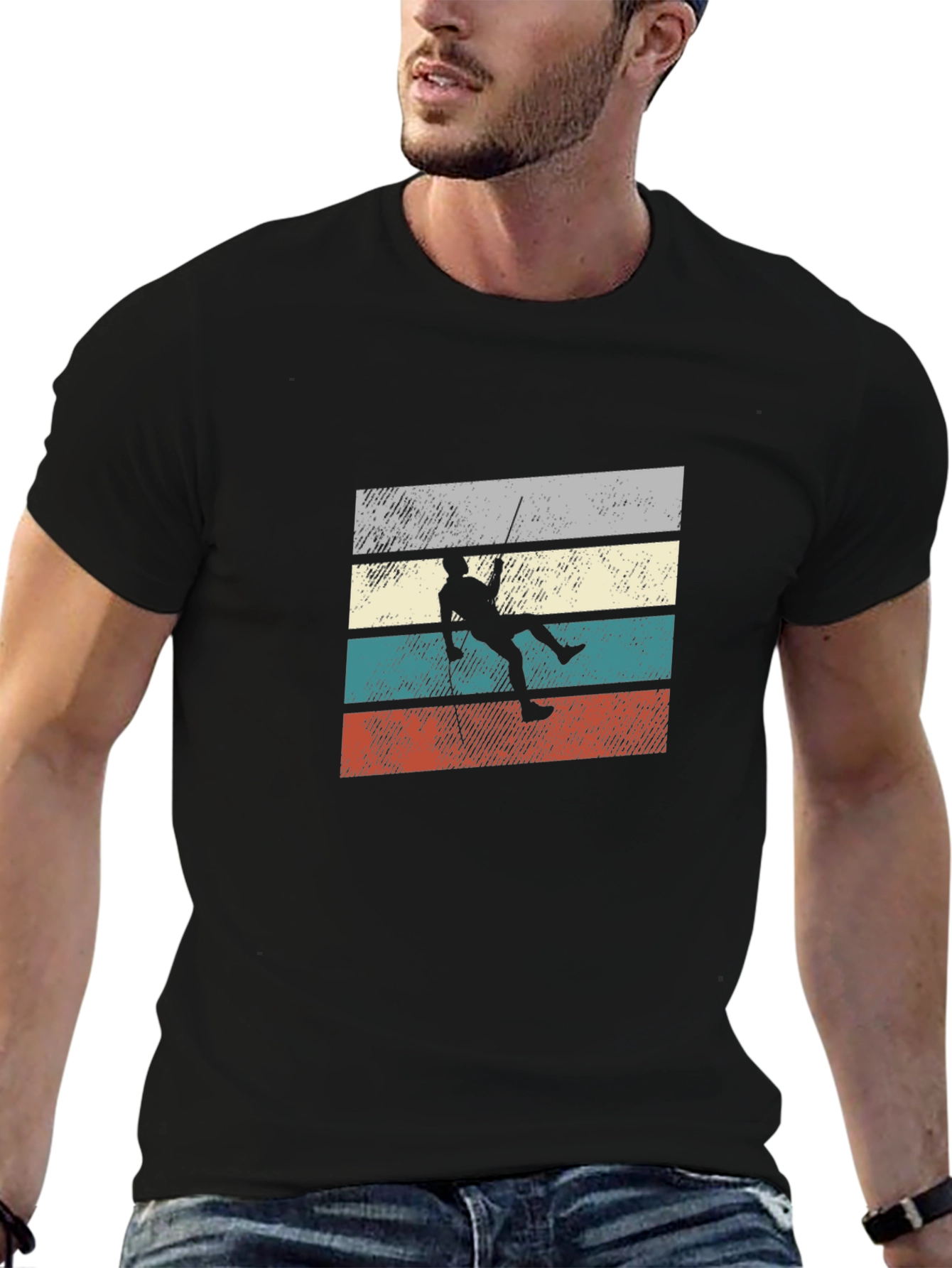Retro Climber T-Shirt - Black