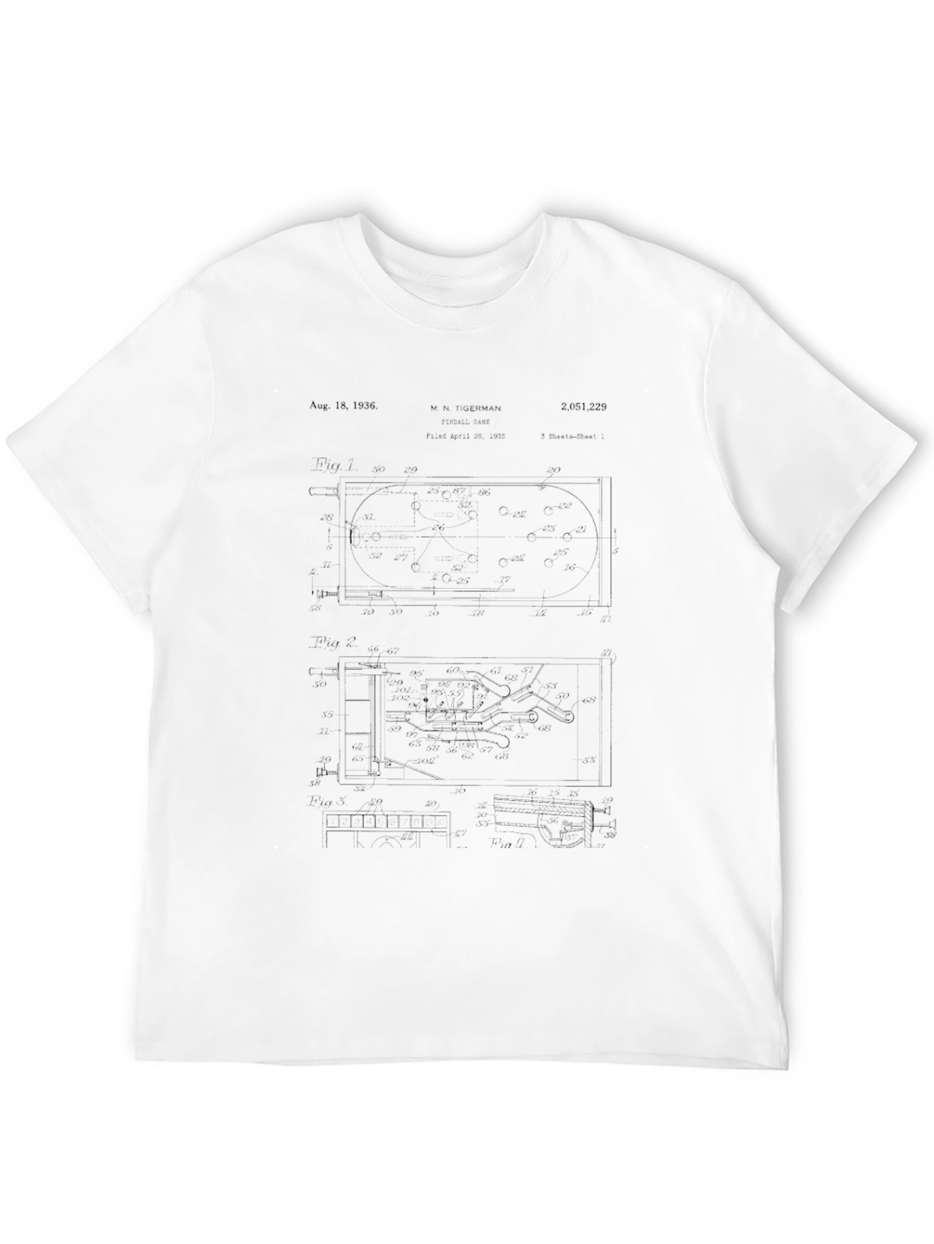 Unique Patent Design Black T-Shirt