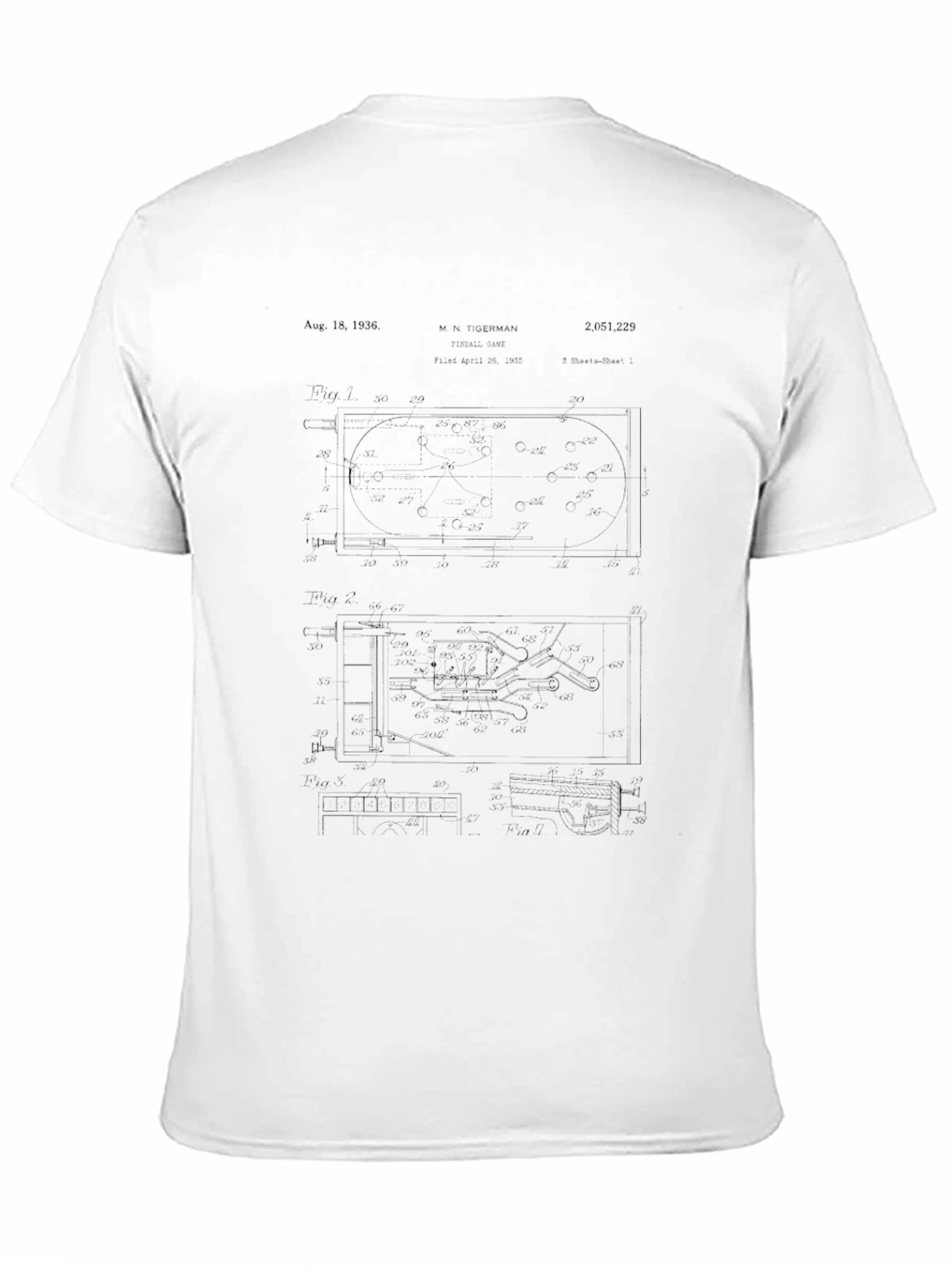 Unique Patent Design Black T-Shirt