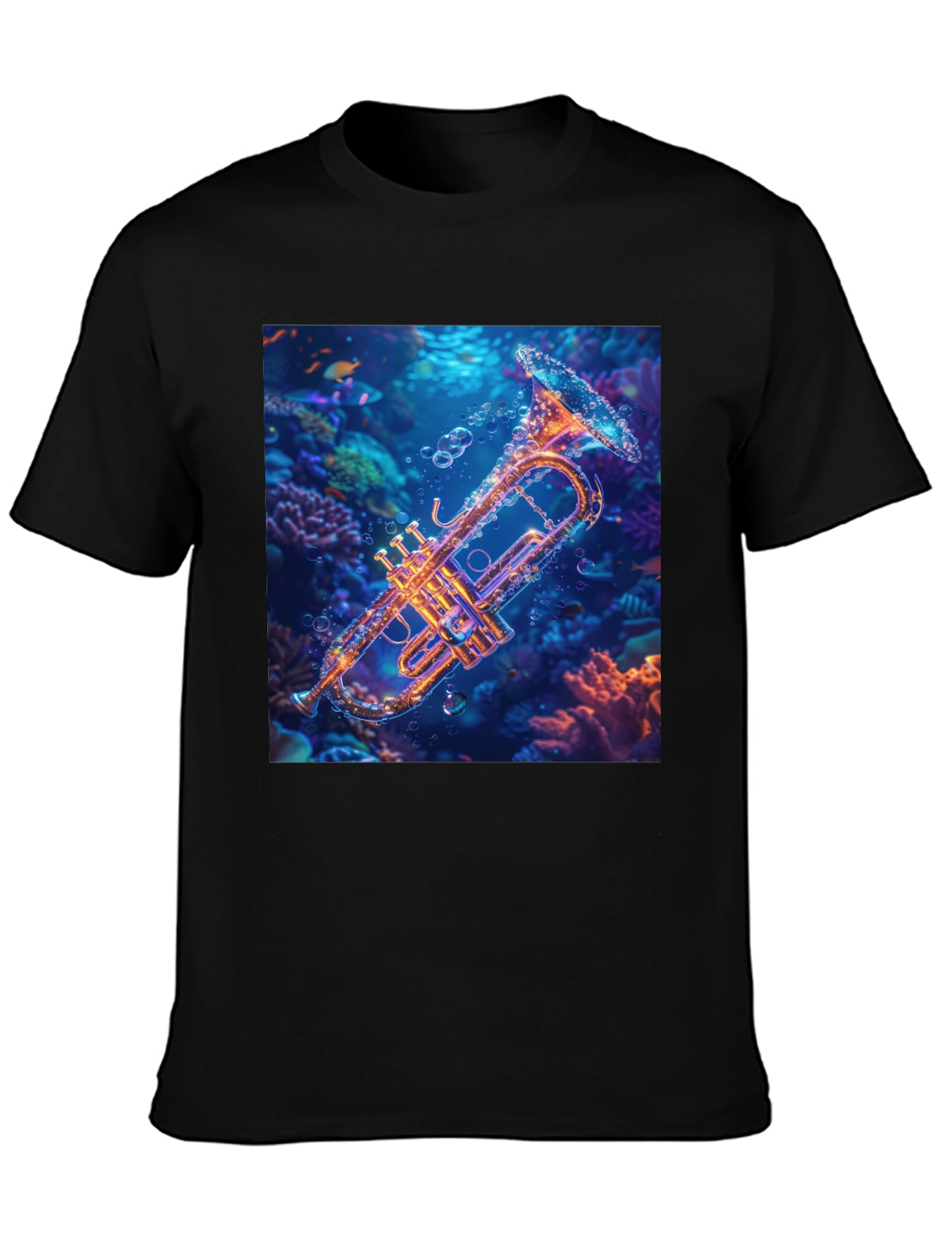 Underwater Trumpet Graphic T-Shirt