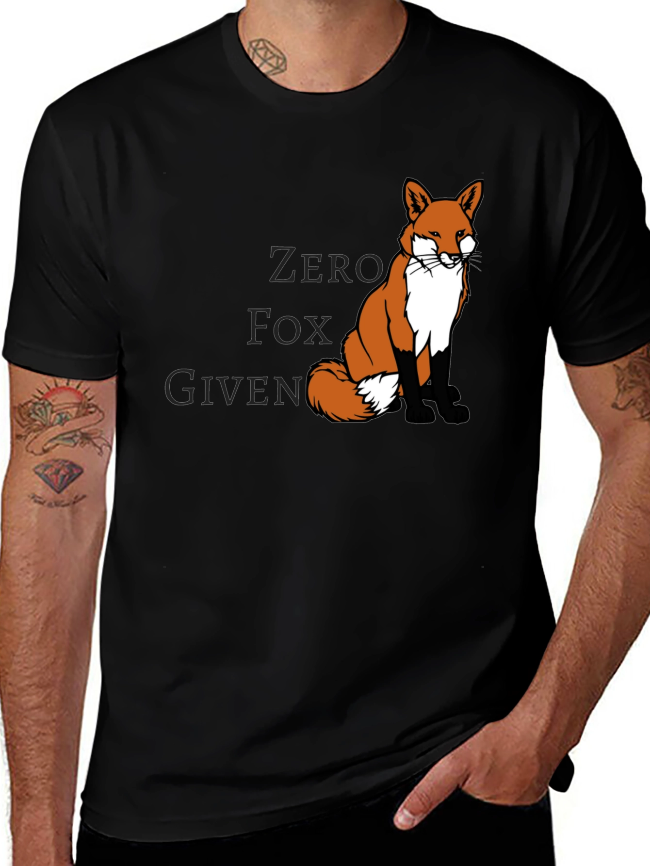 Zero Fox Given Mens Black Graphic Tee