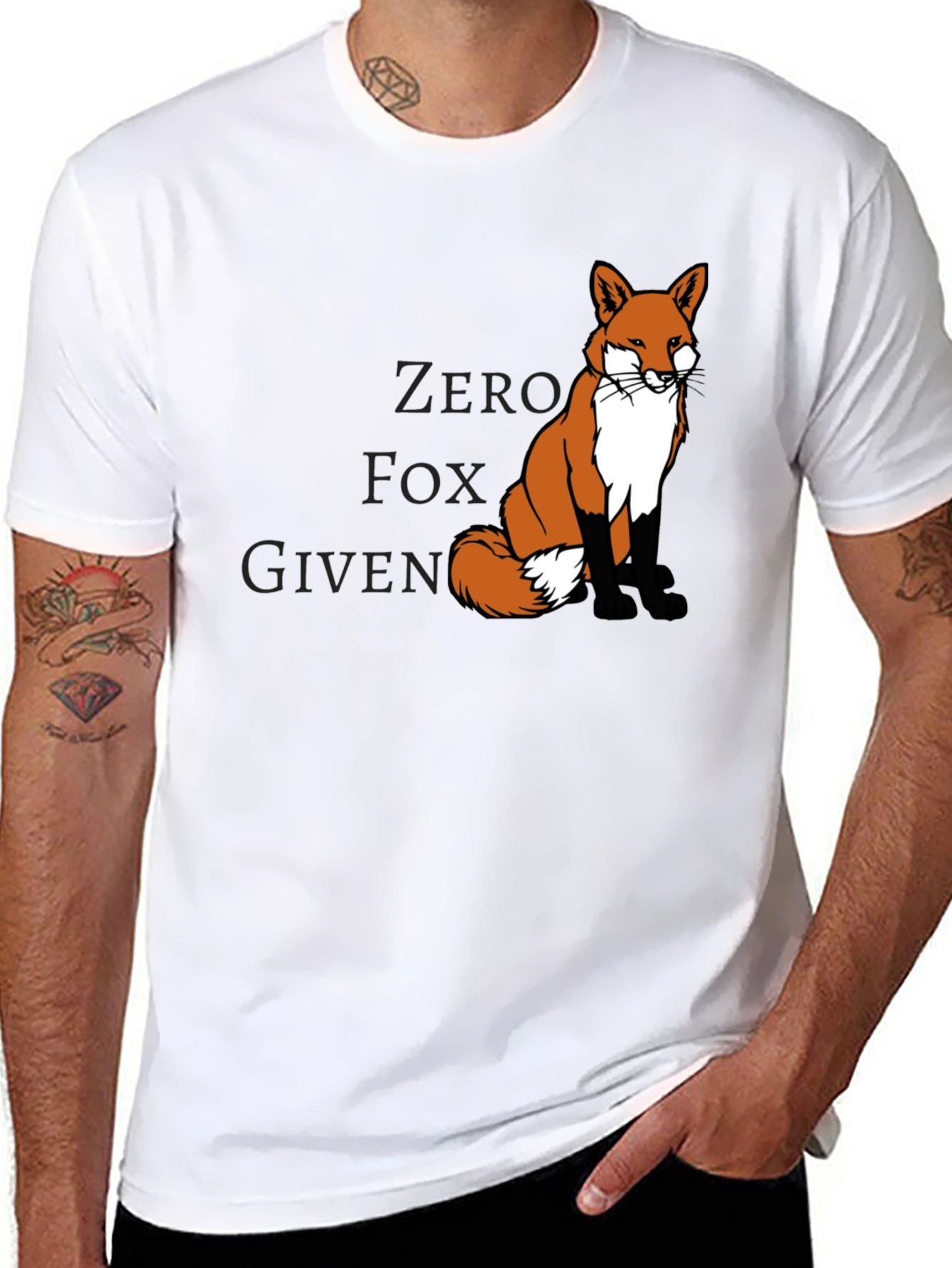 Zero Fox Given Mens Black Graphic Tee