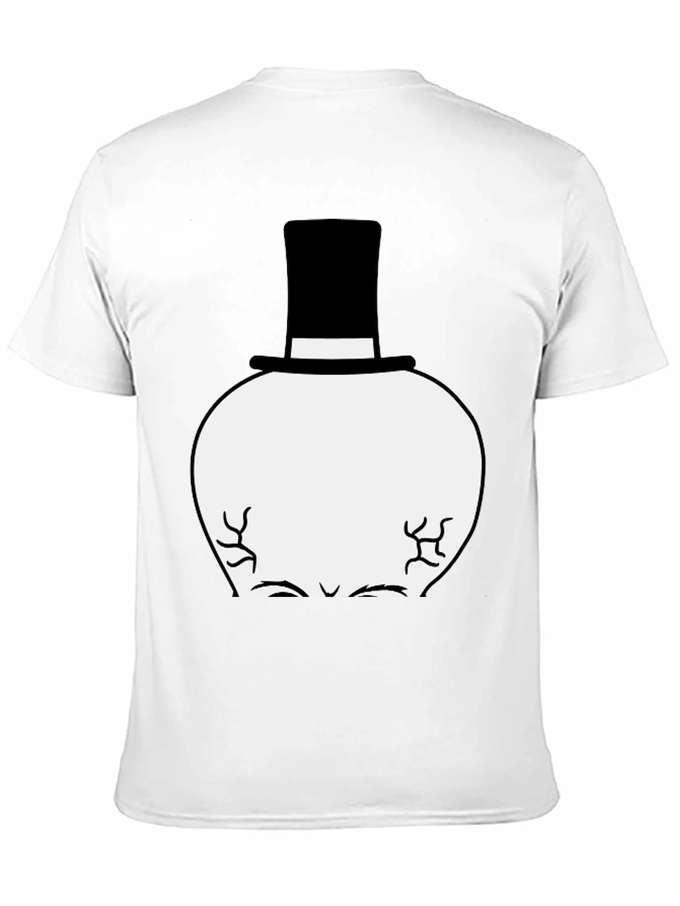 Top Hat Man Graphic Tee - Black Cotton T-Shirt