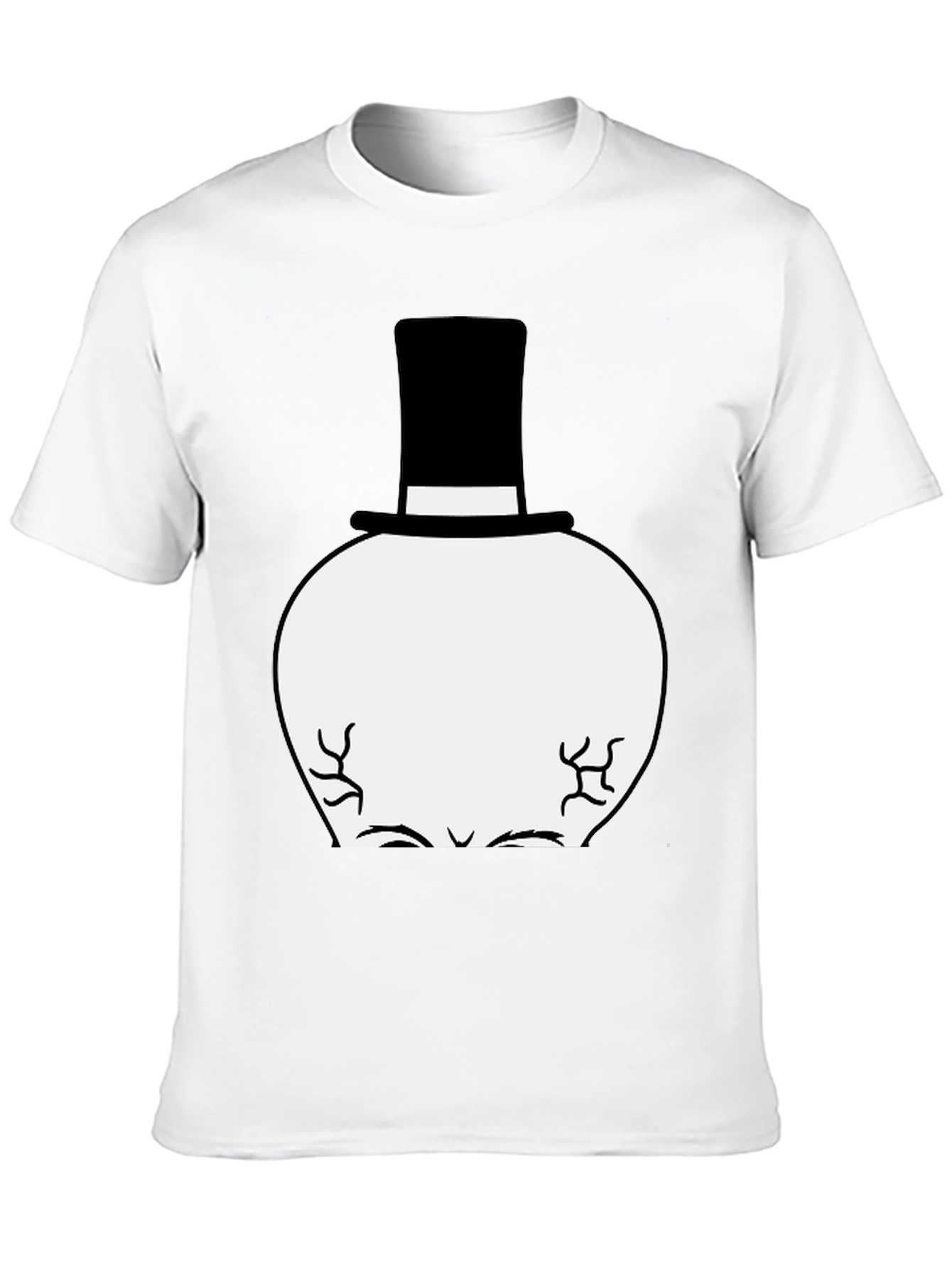 Top Hat Man Graphic Tee - Black Cotton T-Shirt
