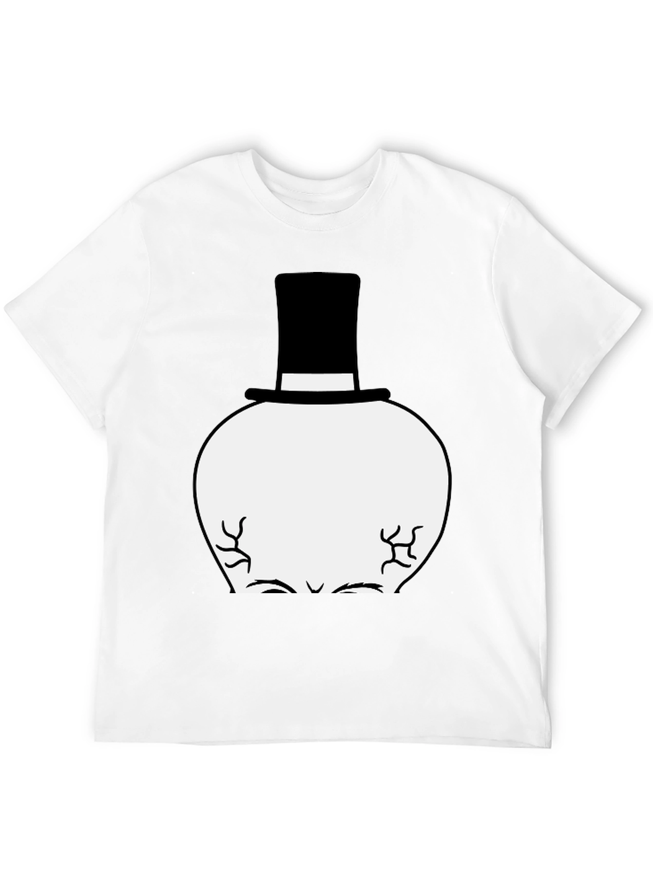 Top Hat Man Graphic Tee - Black Cotton T-Shirt