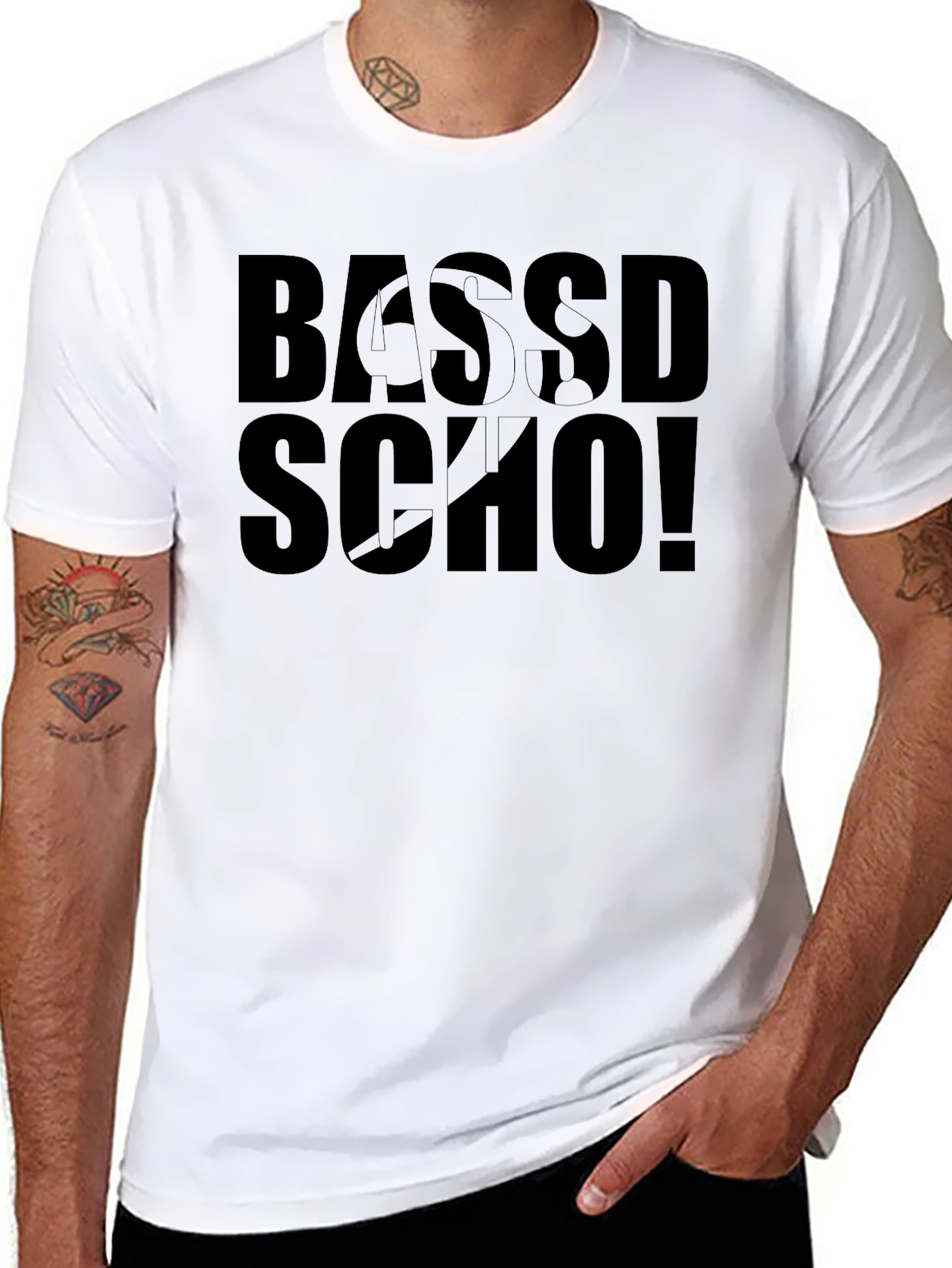 Bass School Black Graphic T-Shirt