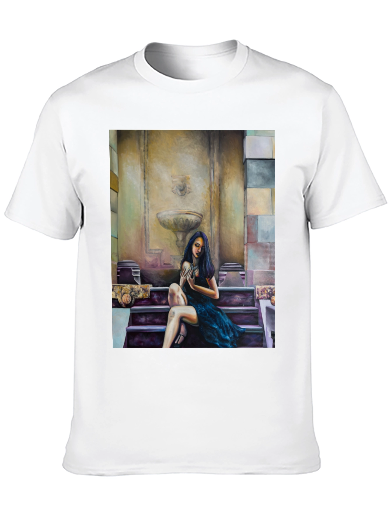 Woman on Steps Graphic T-Shirt