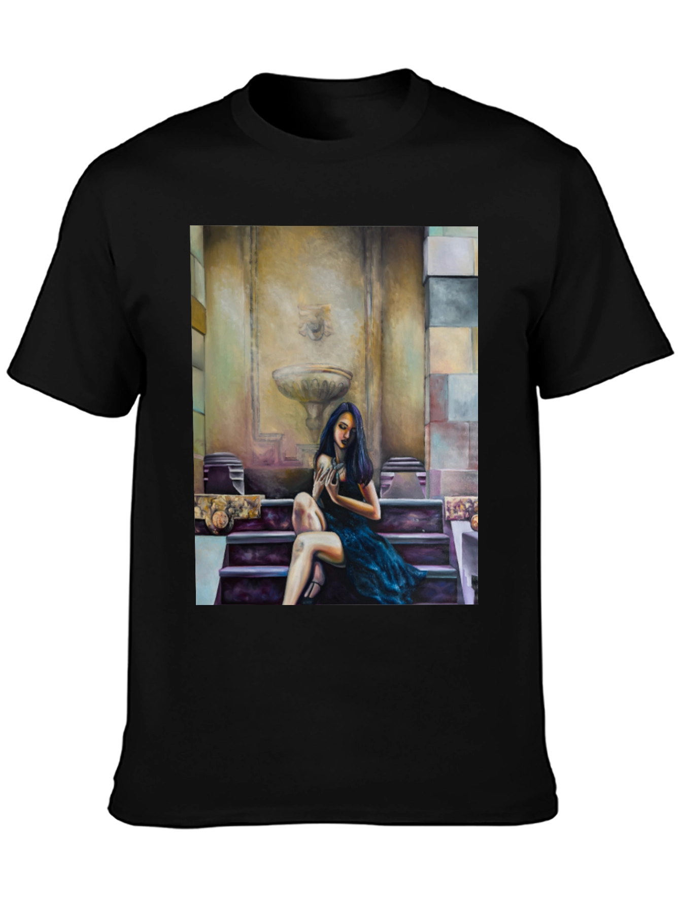 Woman on Steps Graphic T-Shirt