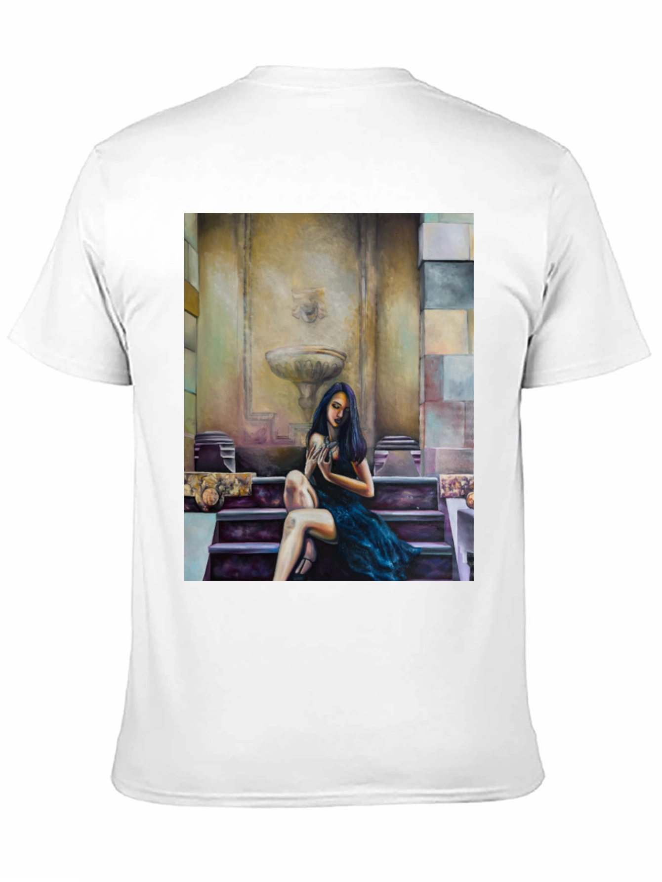 Woman on Steps Graphic T-Shirt