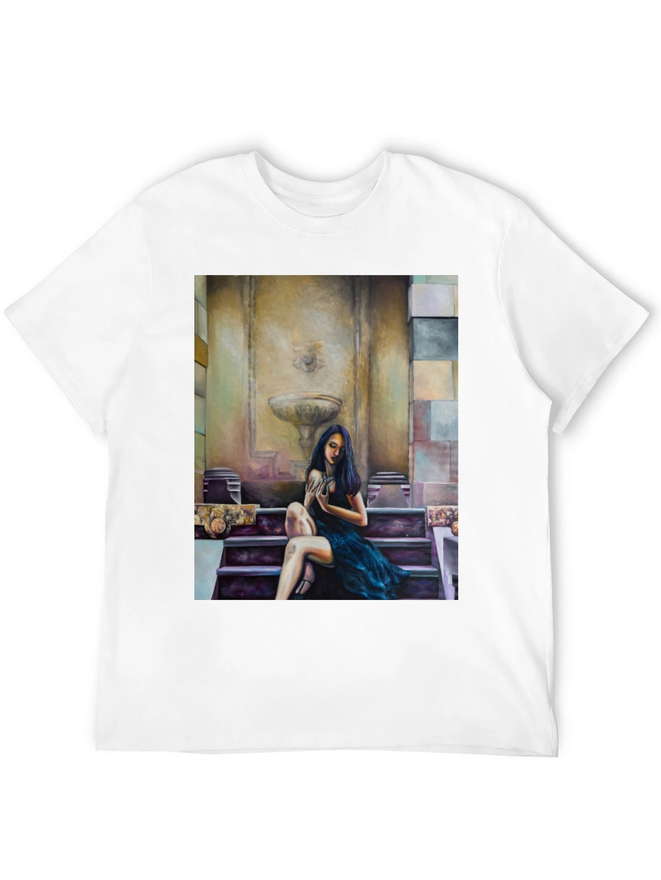 Woman on Steps Graphic T-Shirt