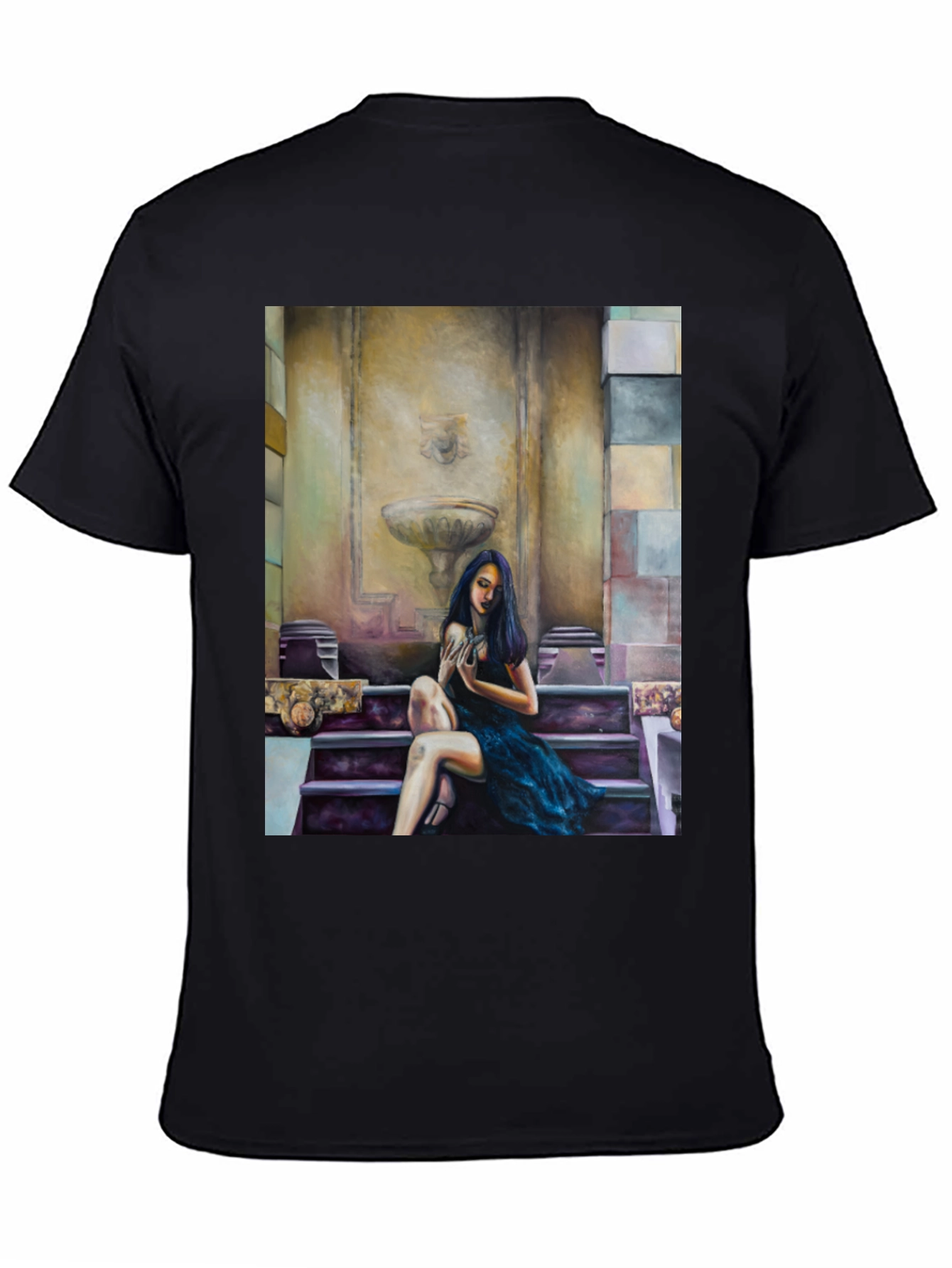 Woman on Steps Graphic T-Shirt