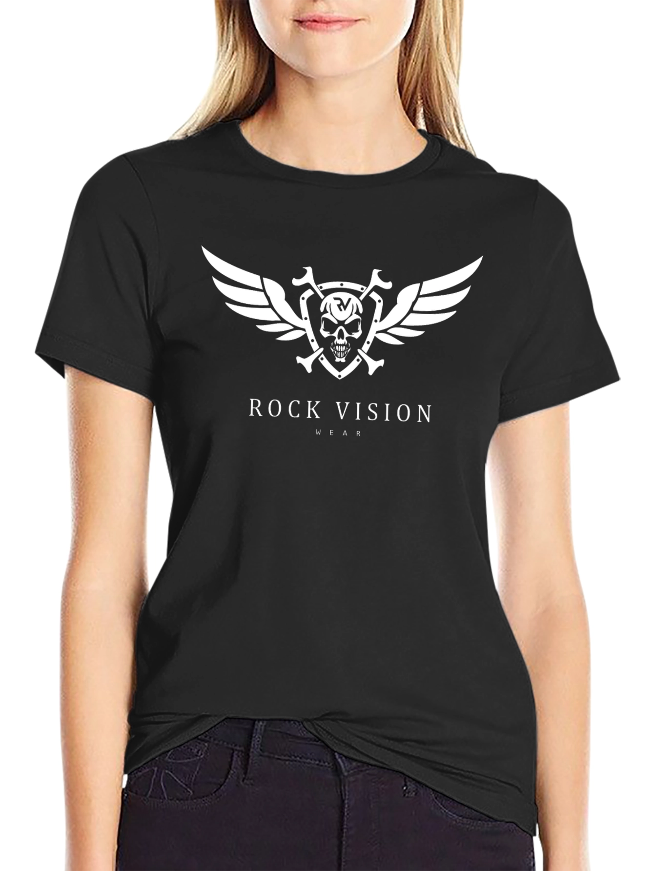 Rock Vision T-Shirt: Skull & Wings Graphic Tee