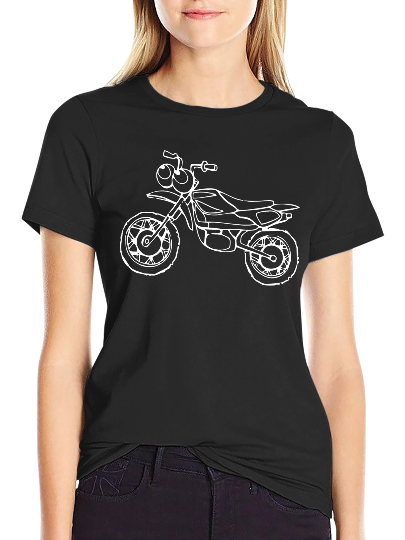 Motorcycle Graphic Tee - Black T-Shirt