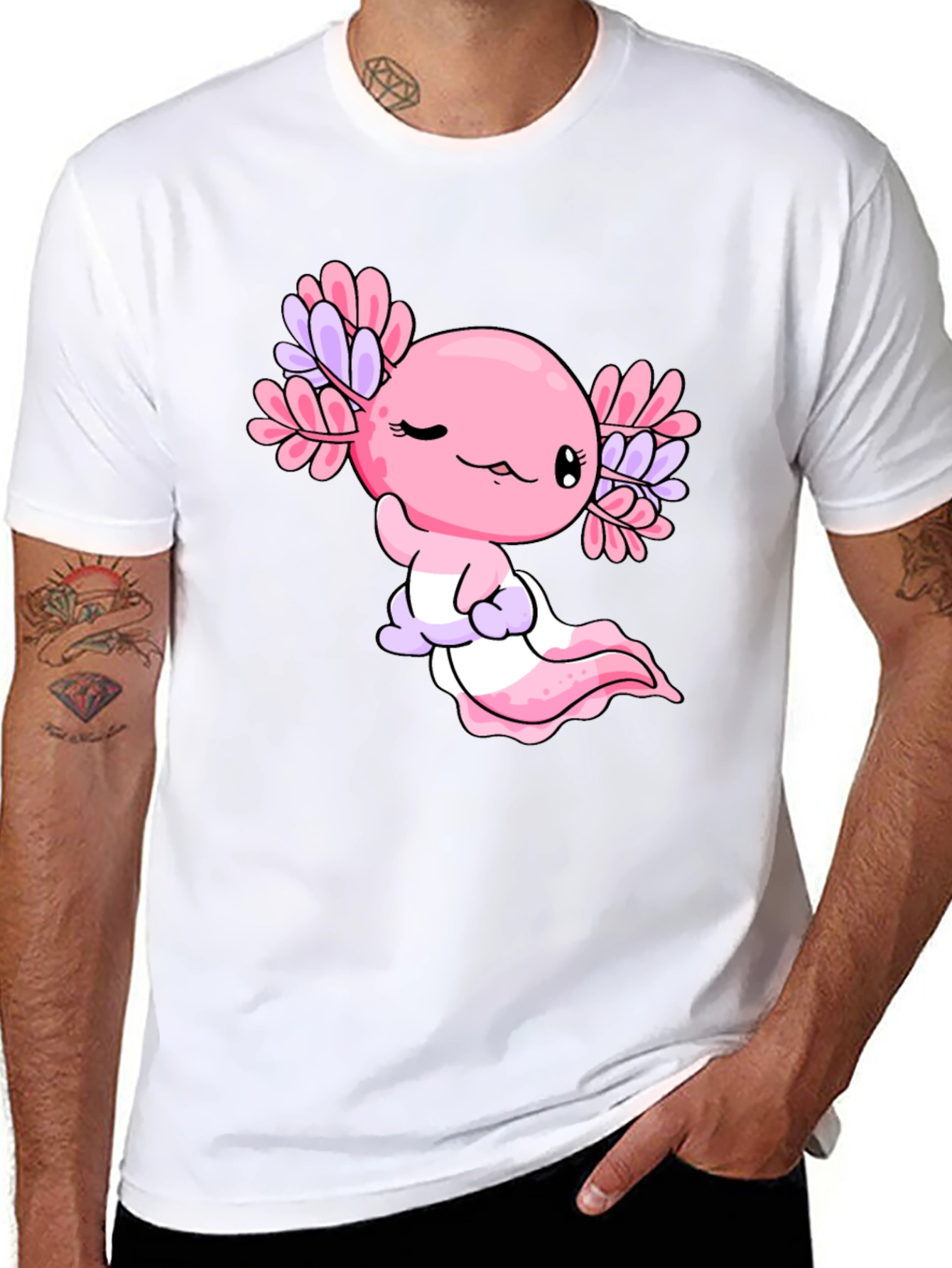 Axolotl Kawaii Graphic Tee