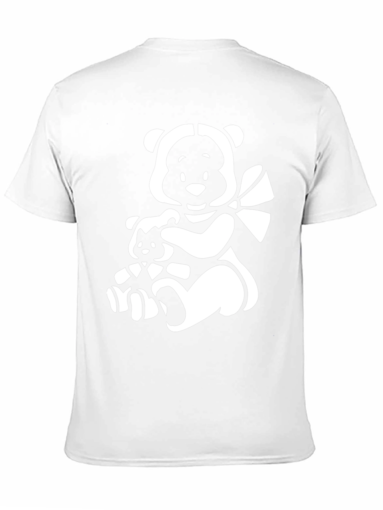 Black T-Shirt with Cute Bear Graphic