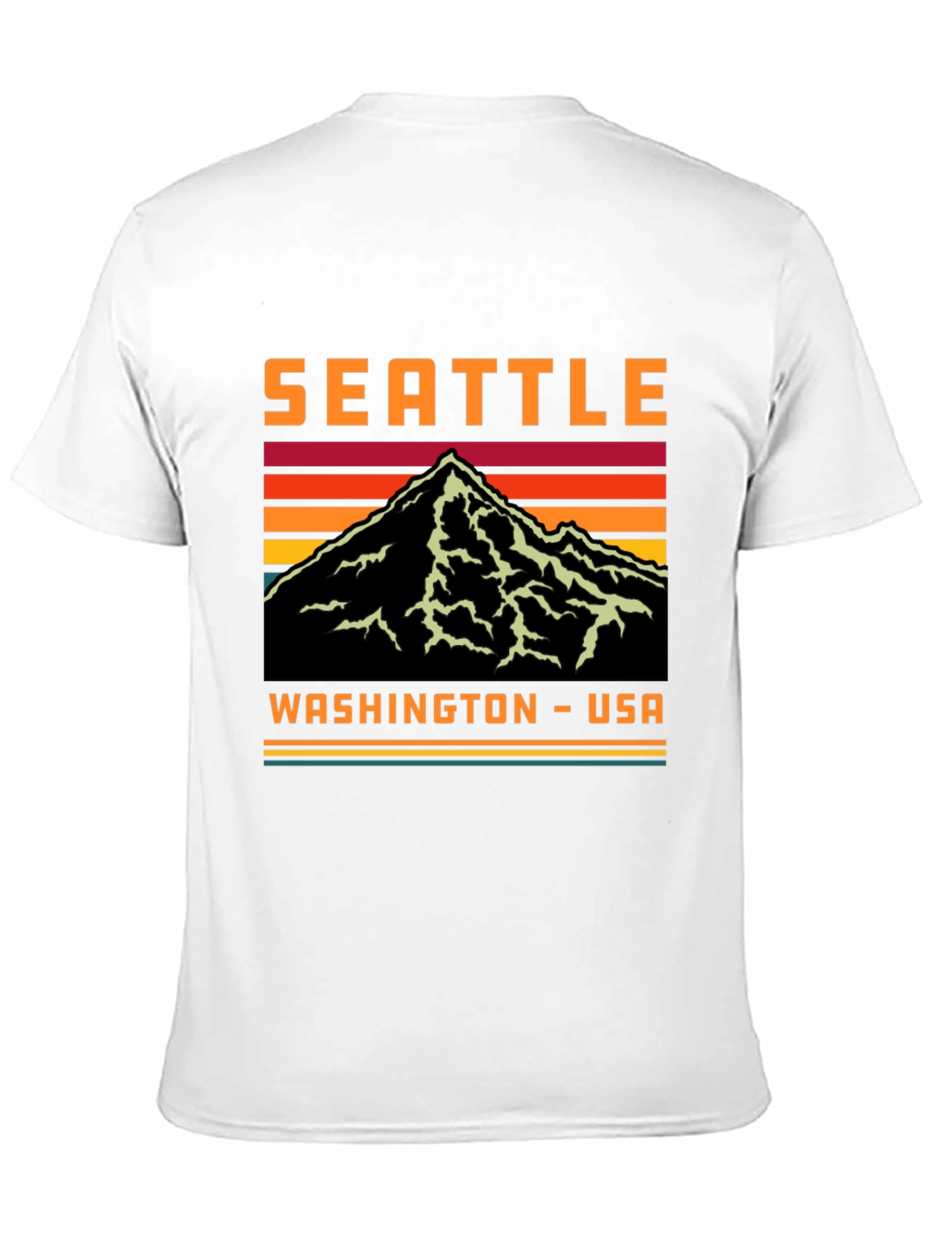 Seattle Washington Retro Mountain T-Shirt