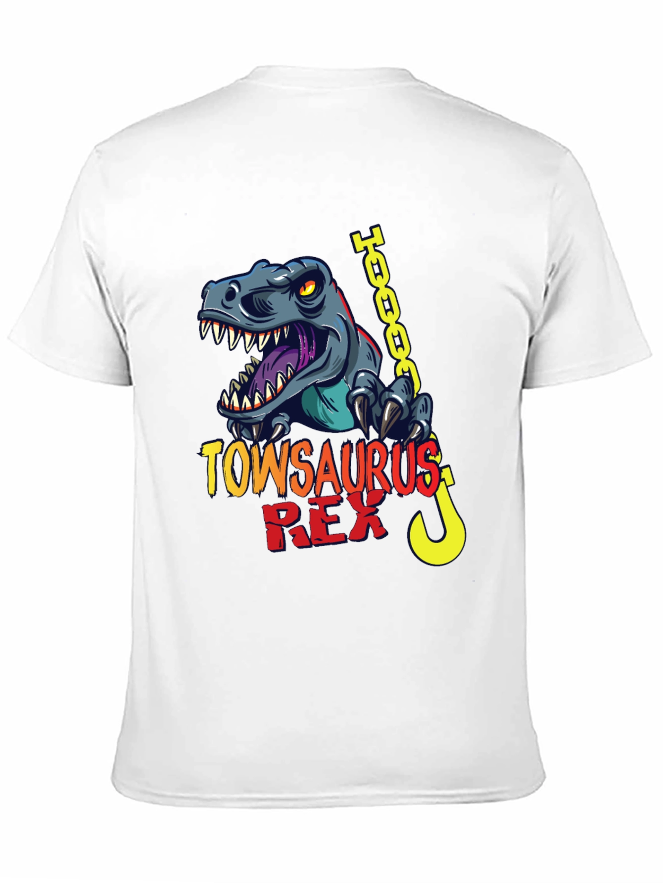 TowSaurus Rex Graphic Tee - Dino Tow Truck T-Shirt