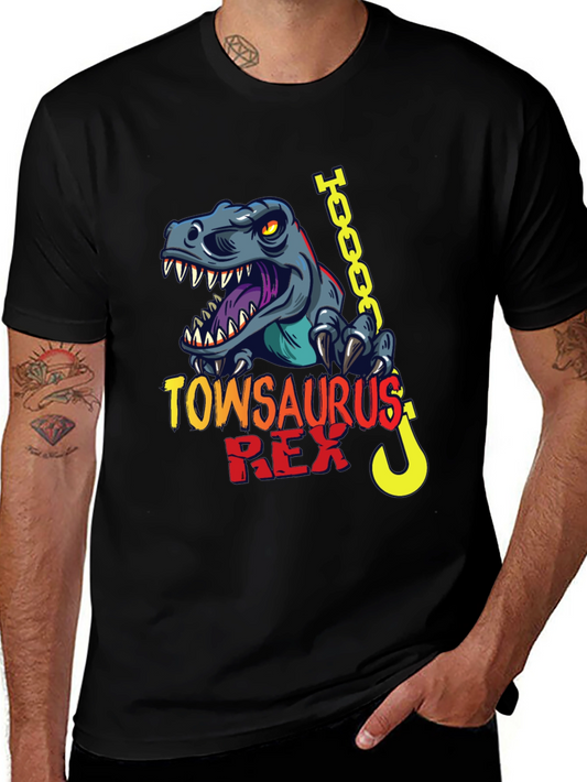 TowSaurus Rex Graphic Tee - Dino Tow Truck T-Shirt