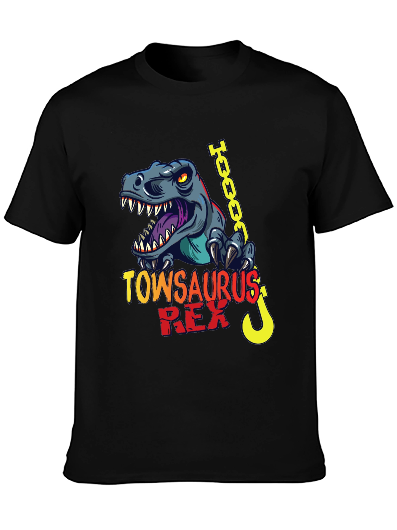 TowSaurus Rex Graphic Tee - Dino Tow Truck T-Shirt