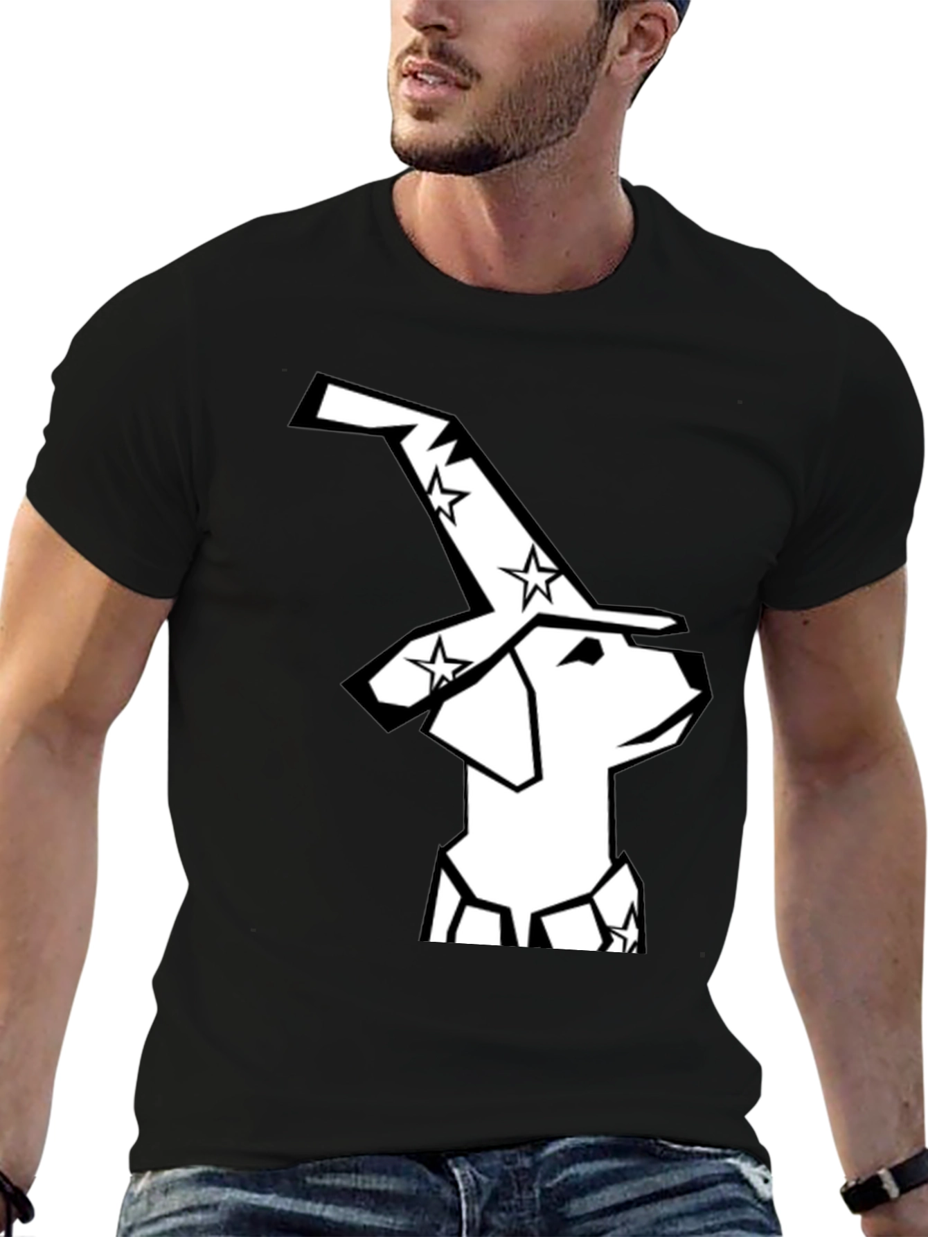 Wizard Dog Graphic Tee - Magical Canine Design