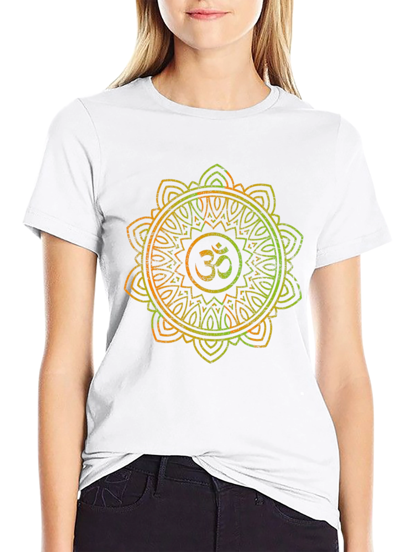 Om Mandala Graphic Black T-Shirt