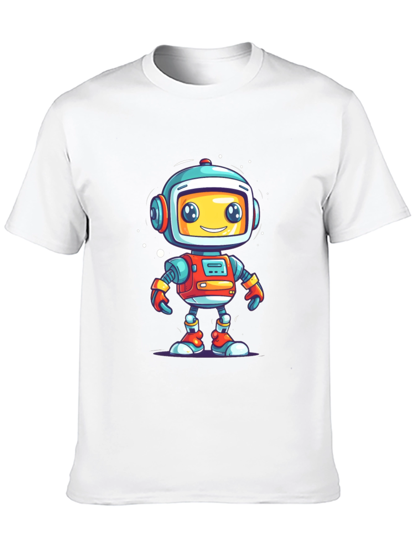 Fun Robot Graphic T-Shirt - Black
