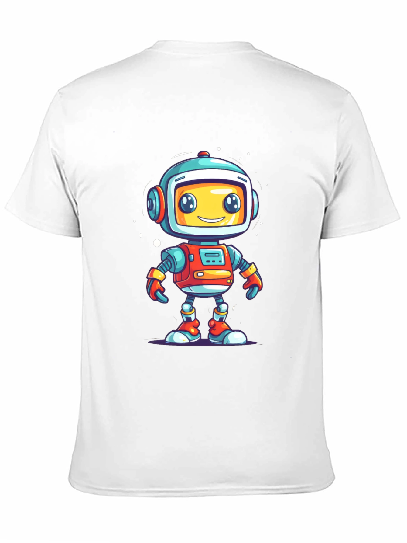 Fun Robot Graphic T-Shirt - Black