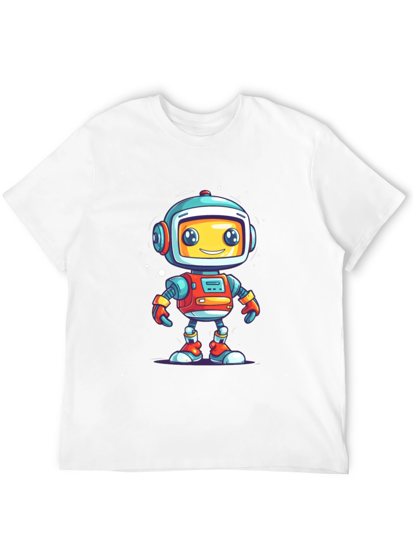 Fun Robot Graphic T-Shirt - Black
