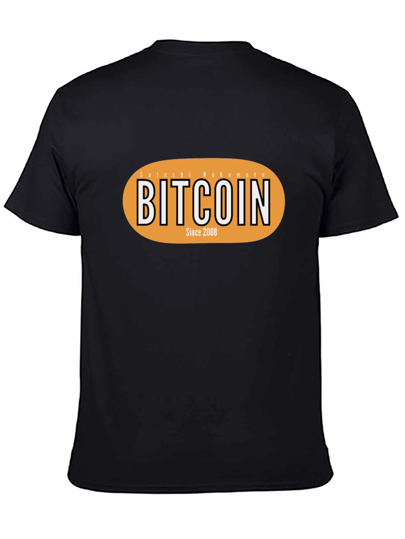Bitcoin Satoshi Nakamoto Since 2008 Black T-Shirt