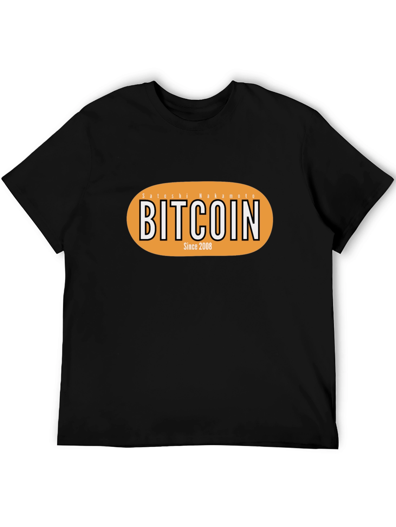Bitcoin Satoshi Nakamoto Since 2008 Black T-Shirt