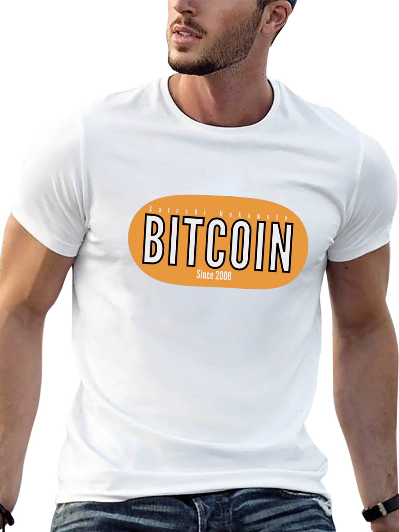 Bitcoin Satoshi Nakamoto Since 2008 Black T-Shirt
