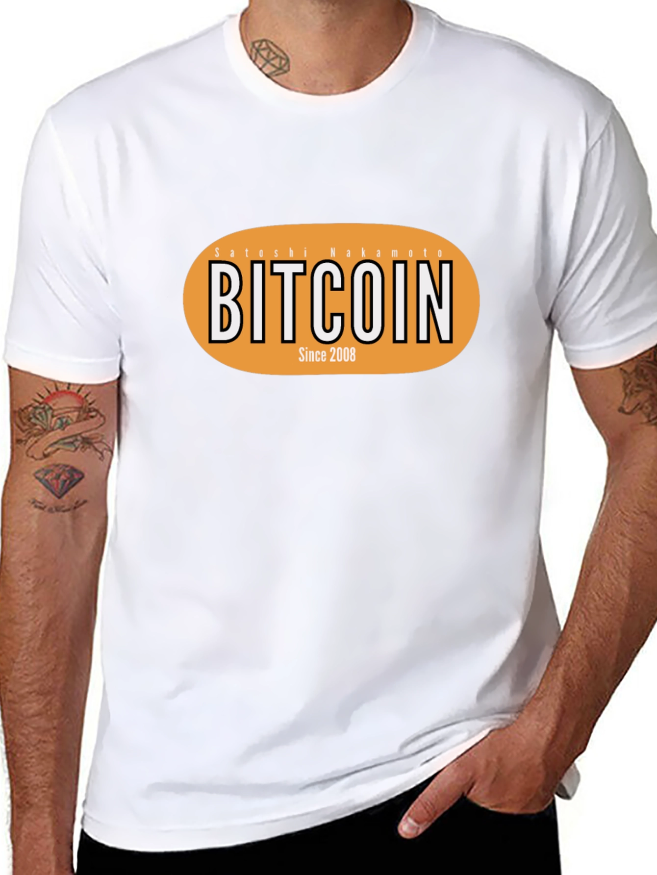 Bitcoin Satoshi Nakamoto Since 2008 Black T-Shirt