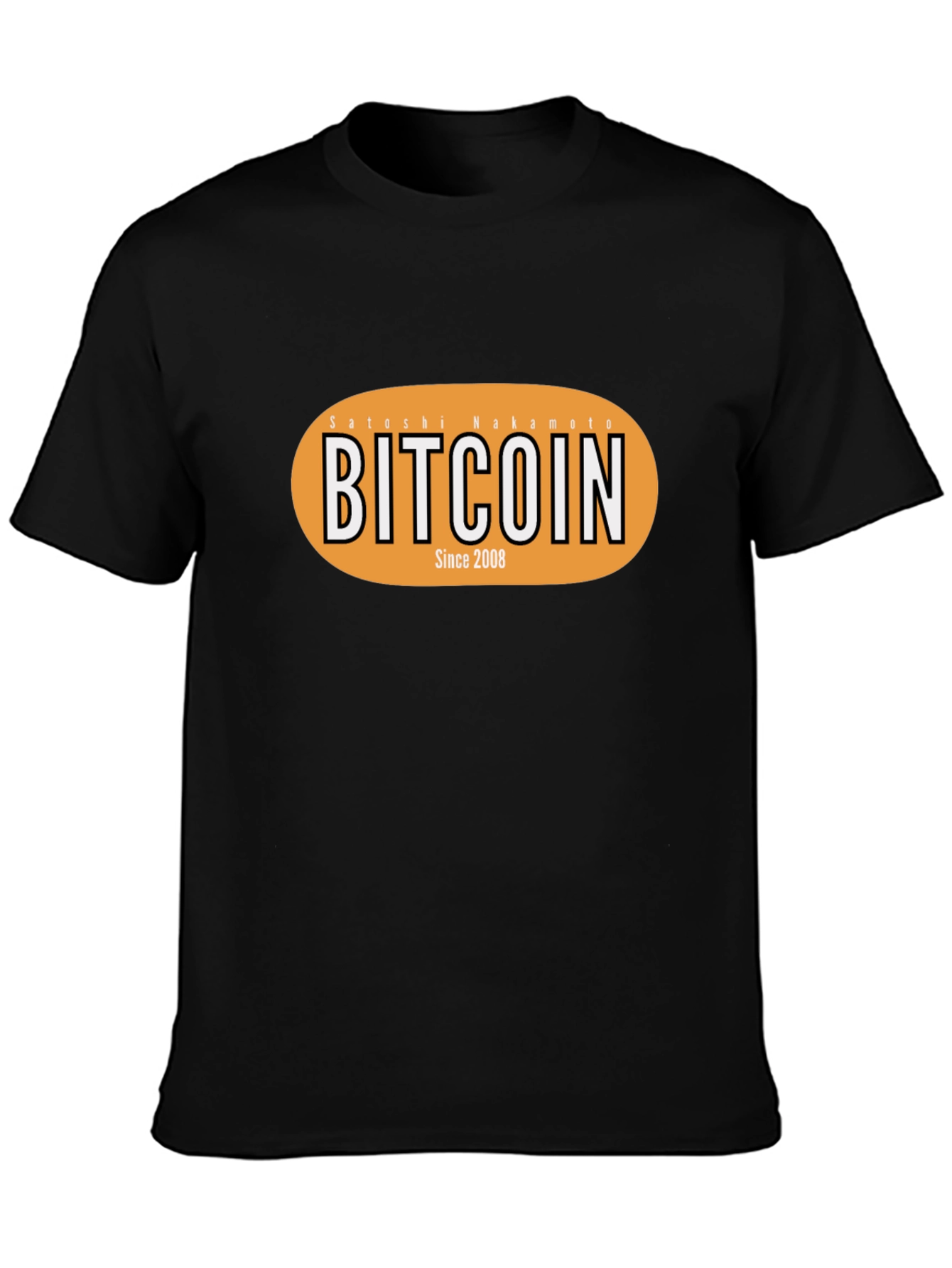 Bitcoin Satoshi Nakamoto Since 2008 Black T-Shirt