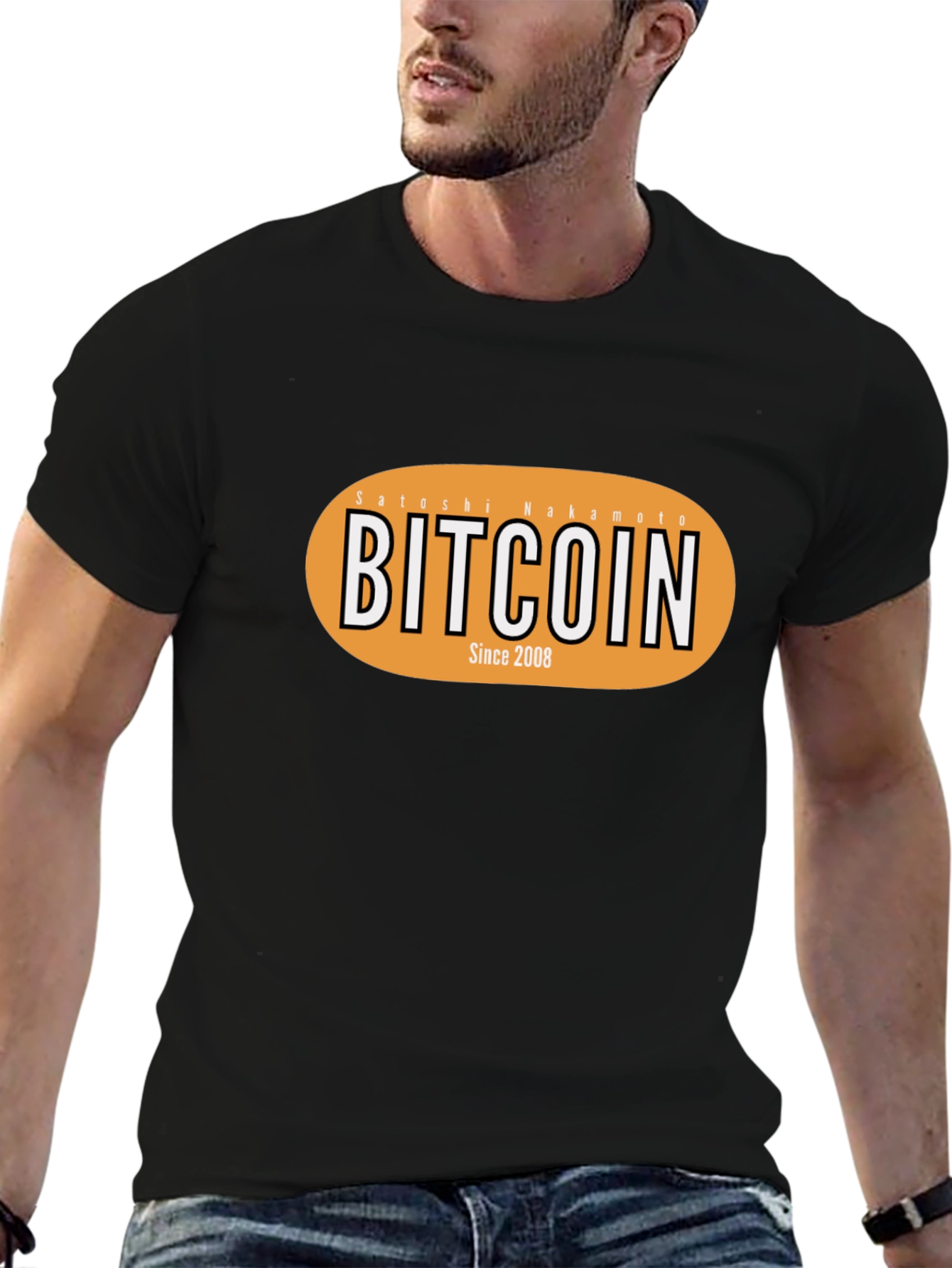 Bitcoin Satoshi Nakamoto Since 2008 Black T-Shirt