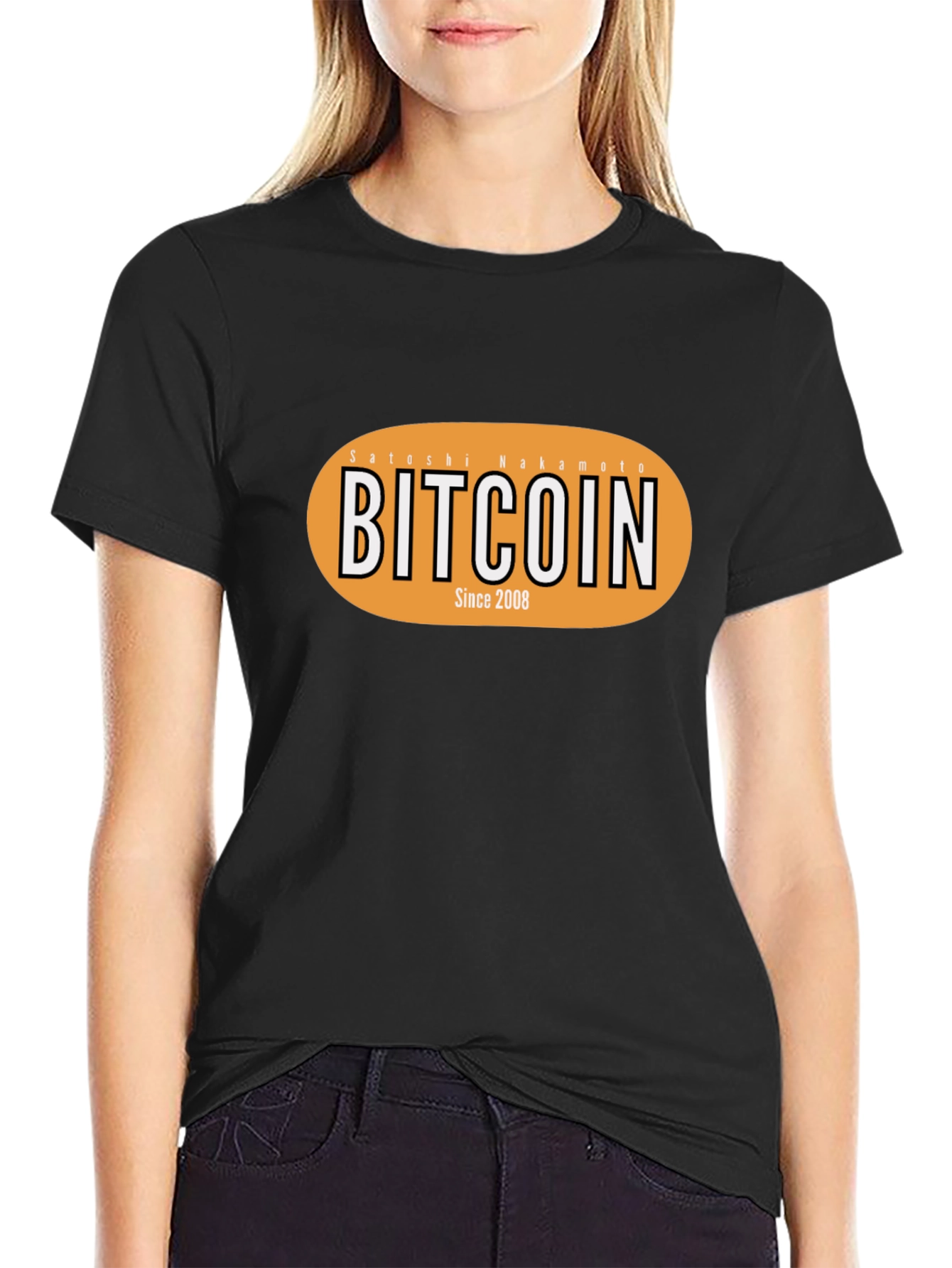 Bitcoin Satoshi Nakamoto Since 2008 Black T-Shirt