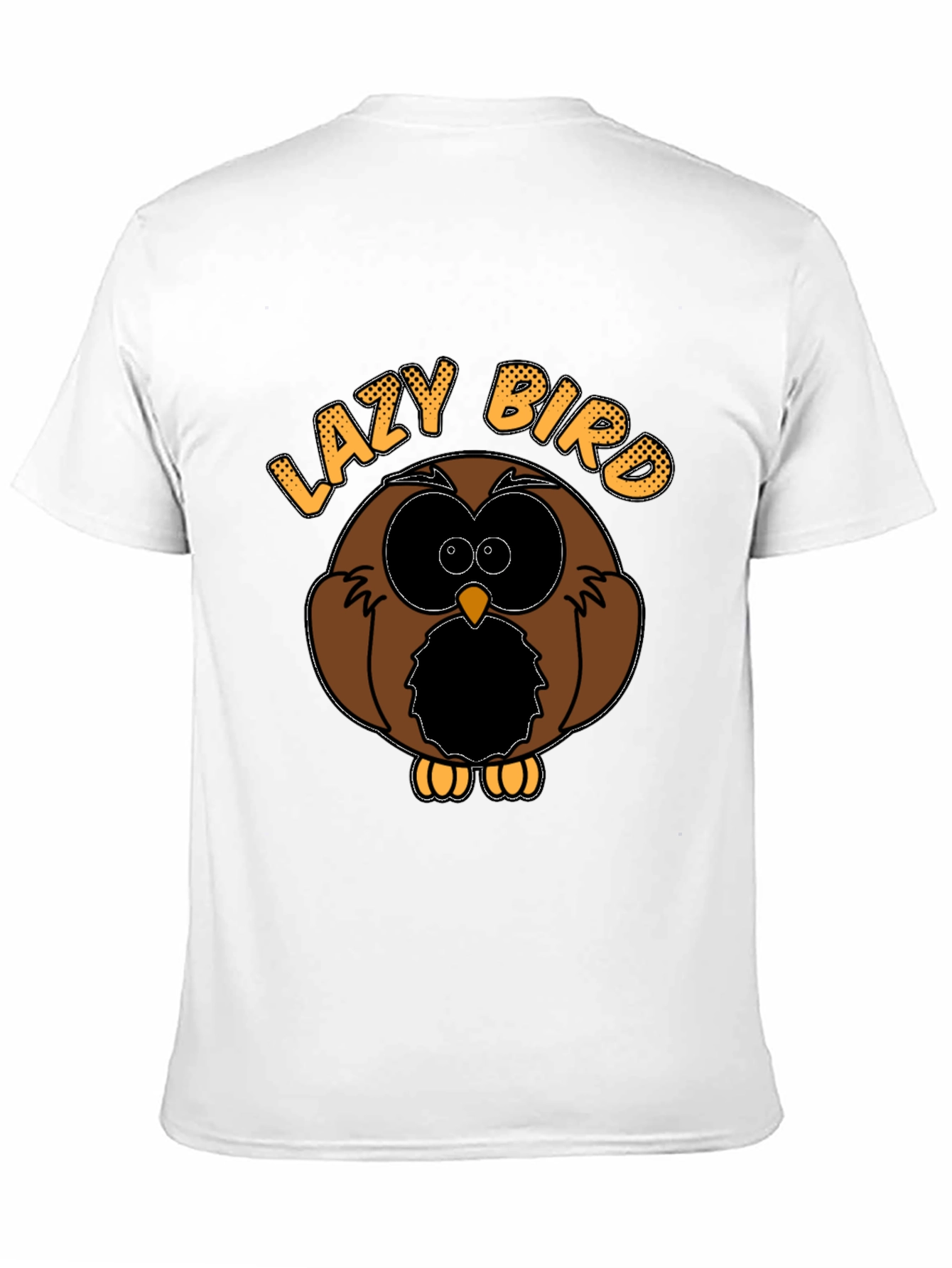 Lazy Bird Graphic T-Shirt - Funny Owl Design