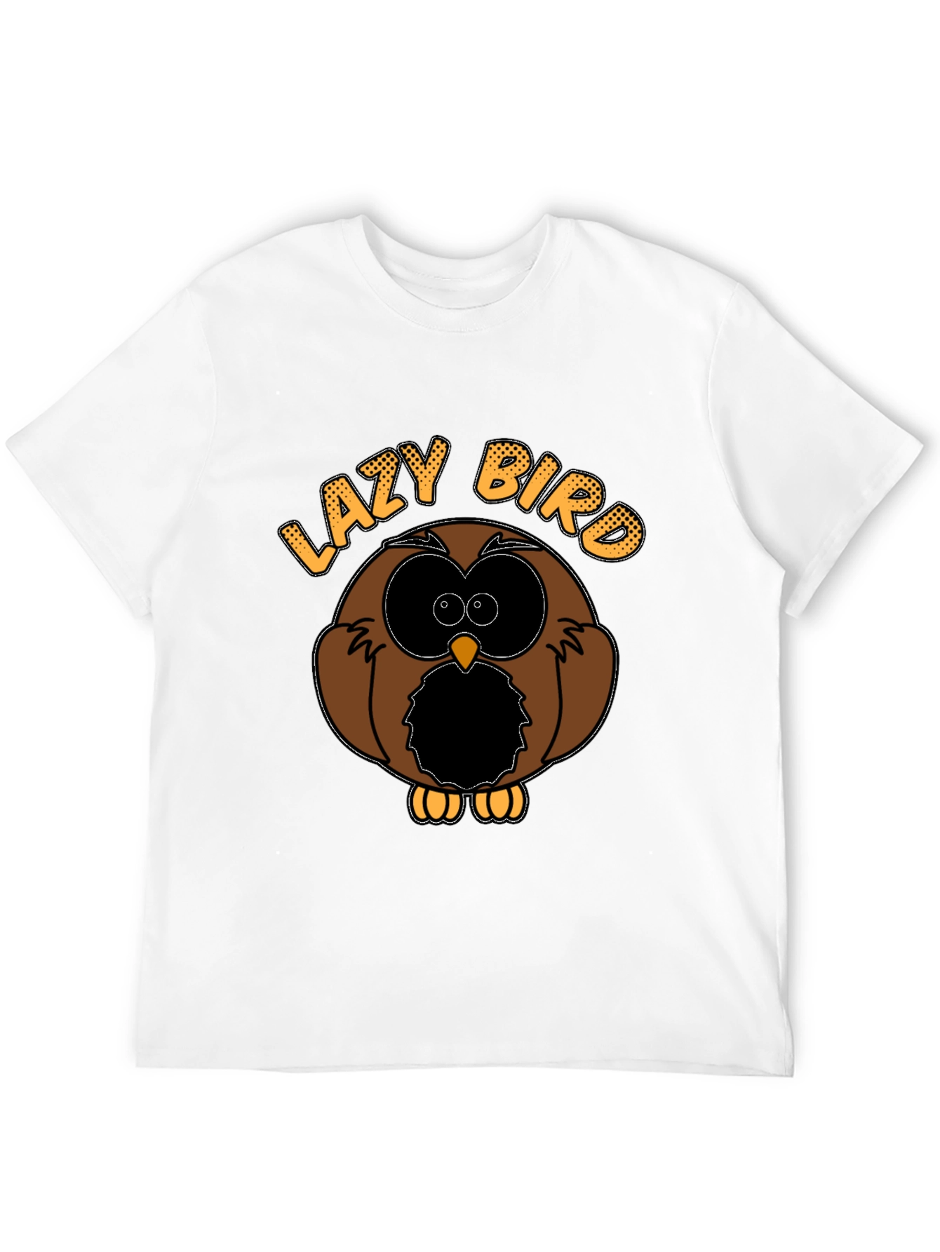 Lazy Bird Graphic T-Shirt - Funny Owl Design
