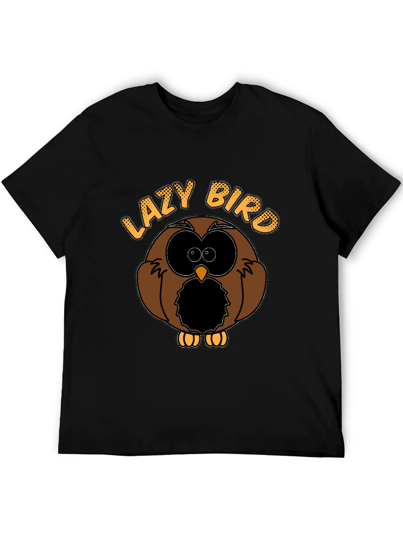 Lazy Bird Graphic T-Shirt - Funny Owl Design