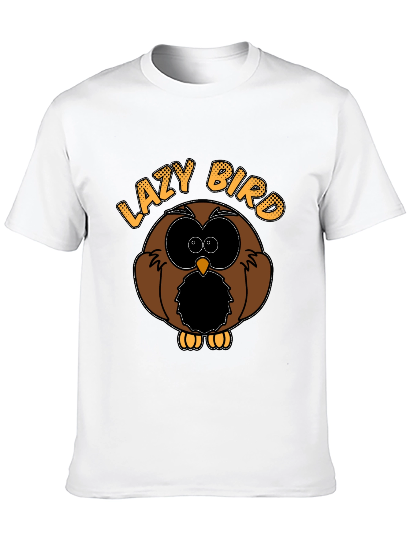 Lazy Bird Graphic T-Shirt - Funny Owl Design