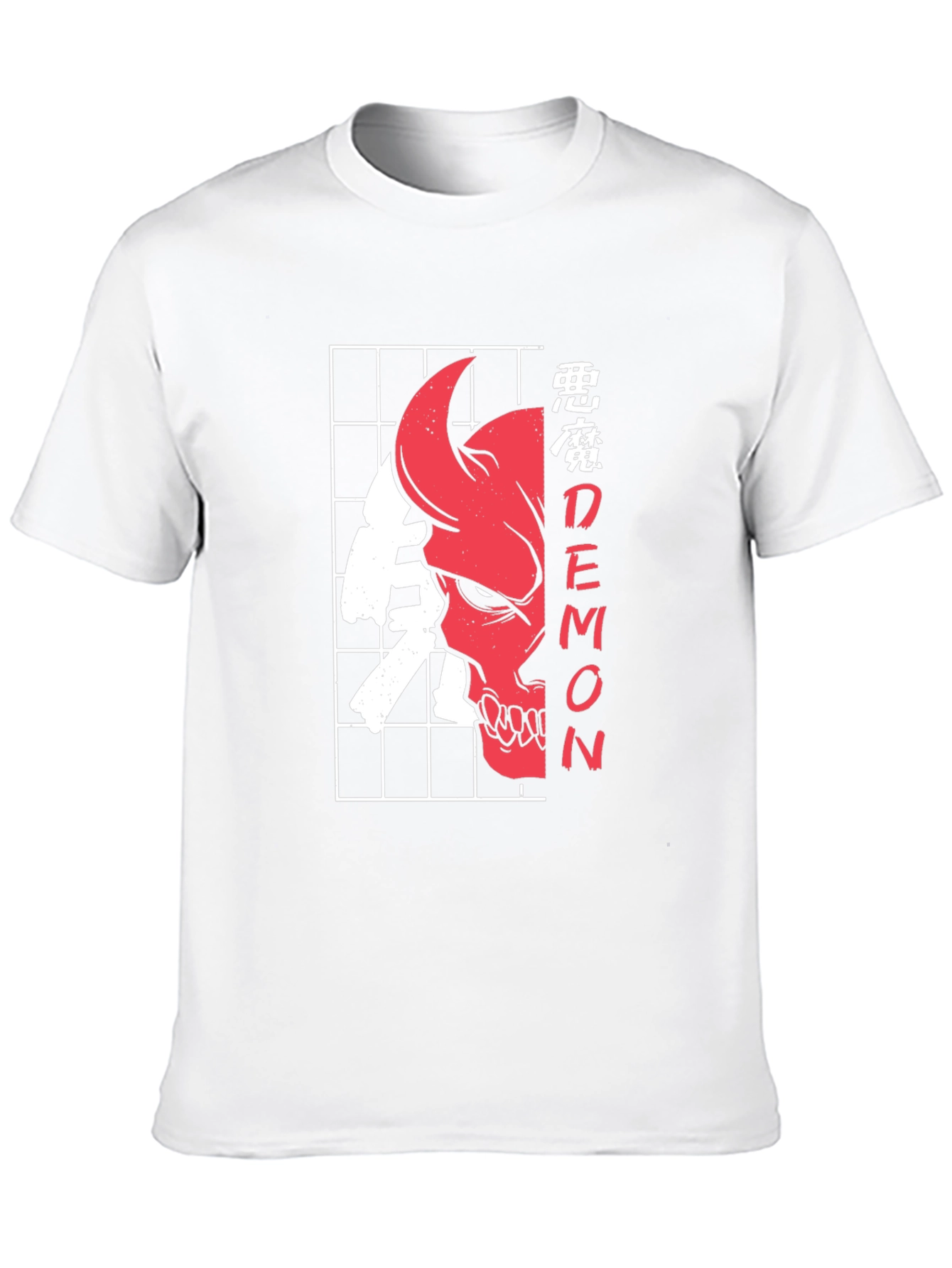 Demon Skull Graphic Tee - Edgy Style