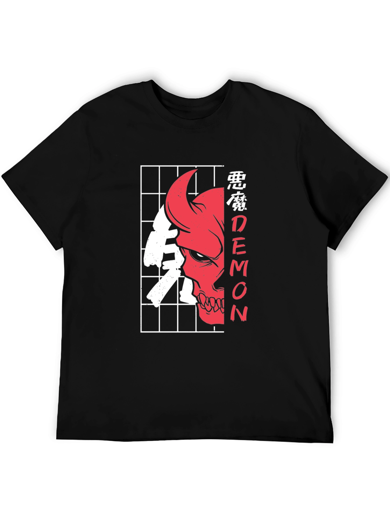 Demon Skull Graphic Tee - Edgy Style