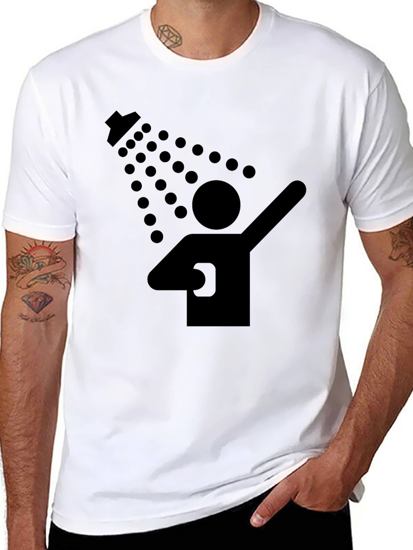 Shower Dab Funny Graphic T-Shirt