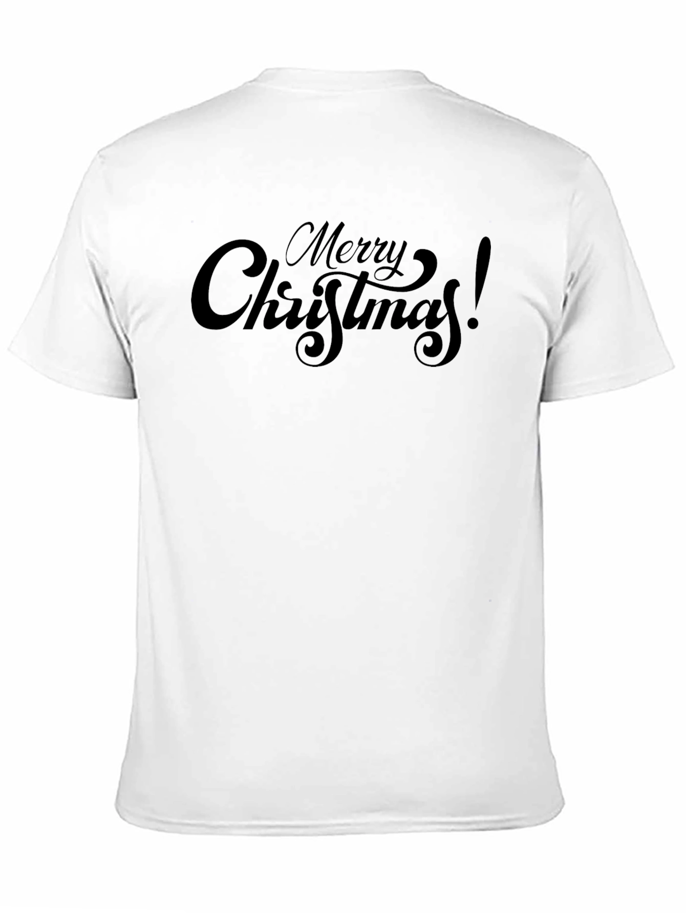 Merry Christmas Black Graphic Tee Shirt