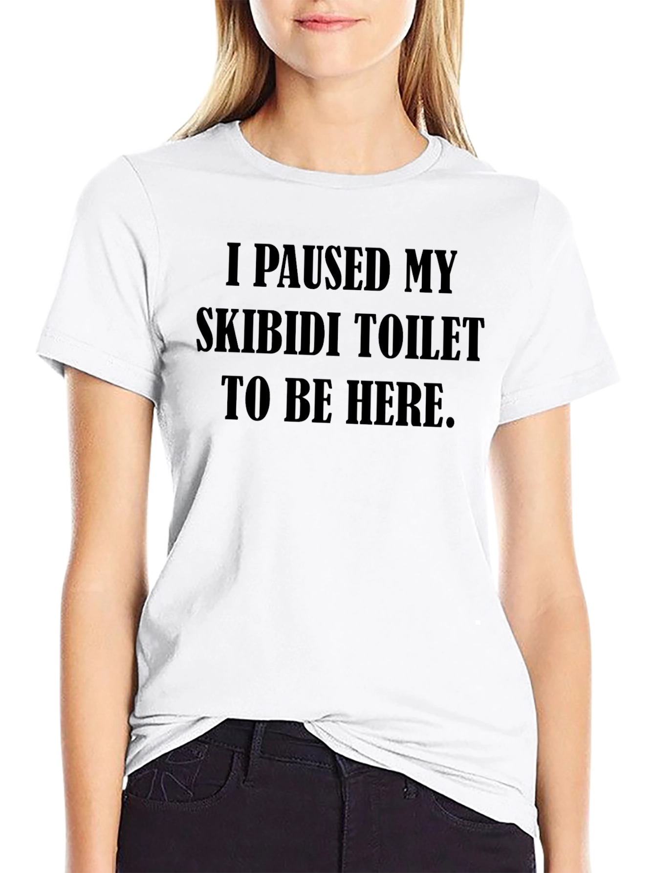I Paused My Skibidi Toilet Funny Graphic Tee