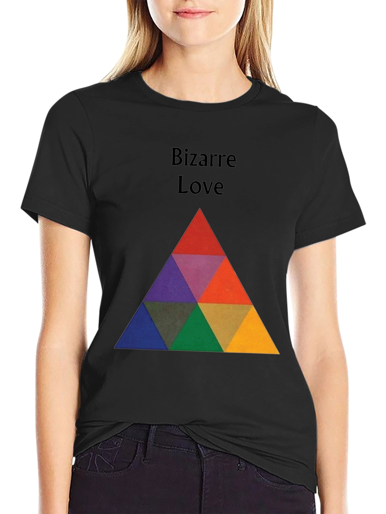 Bizarre Love Triangle Graphic Tee - Stylish & Unique