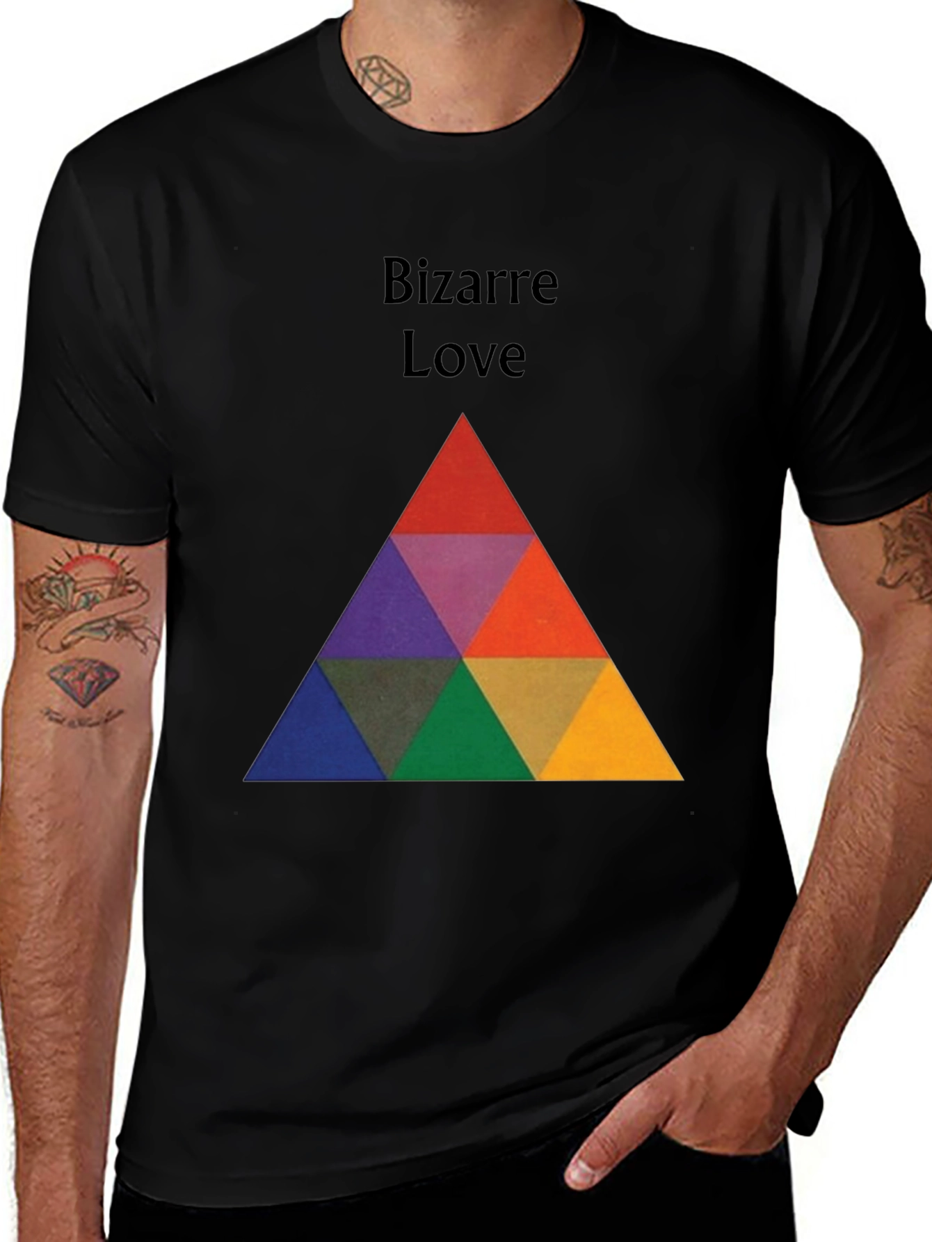 Bizarre Love Triangle Graphic Tee - Stylish & Unique